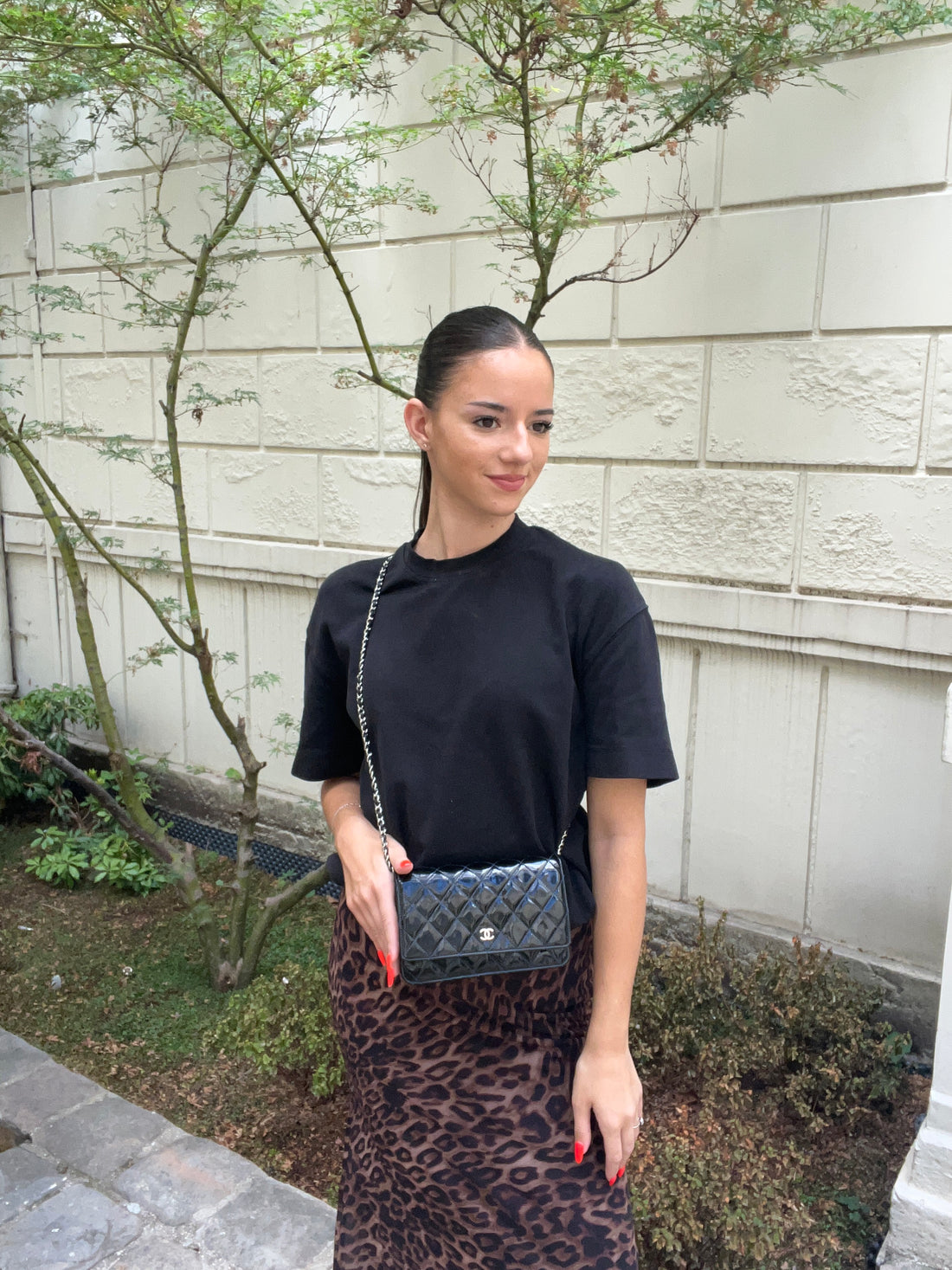 Chanel – Wallet on Chain aus Lackleder