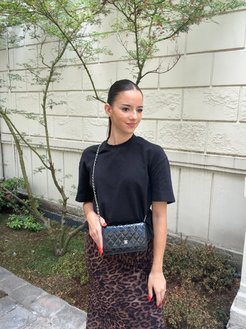 Chanel - Sac Wallet on Chain cuir verni