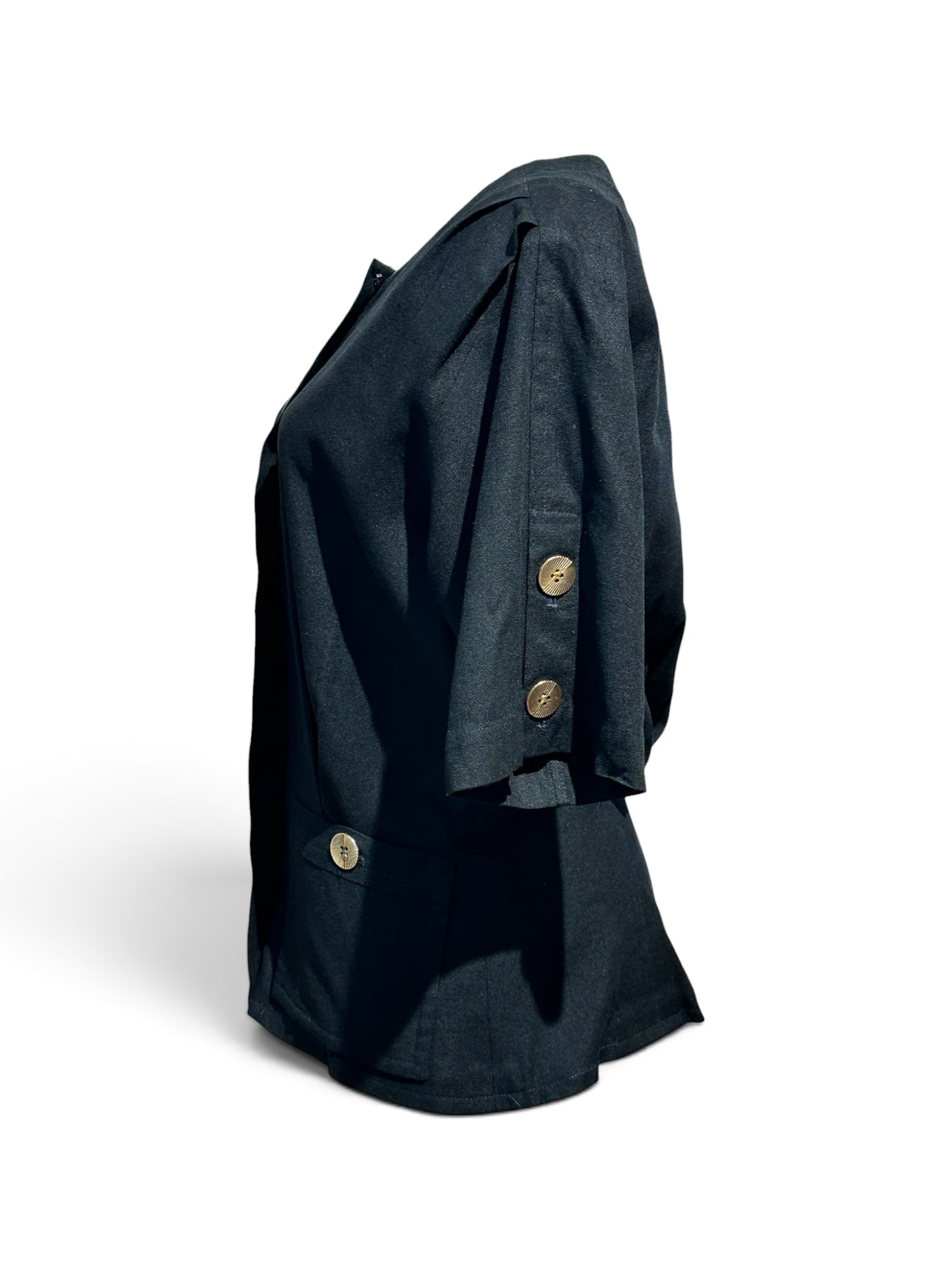 Yves Saint Laurent - Veste en lin noir T36