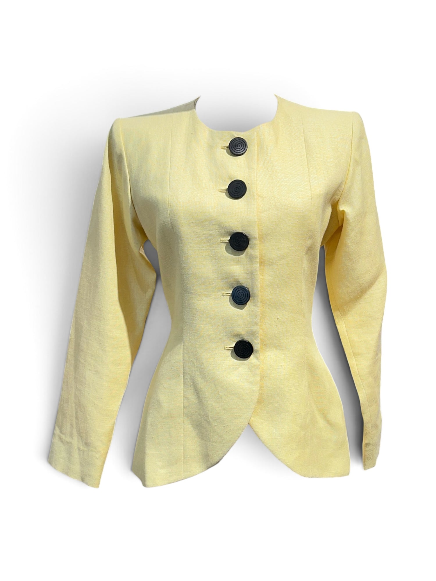 Yves Saint Laurent - Veste en lin jaune T36
