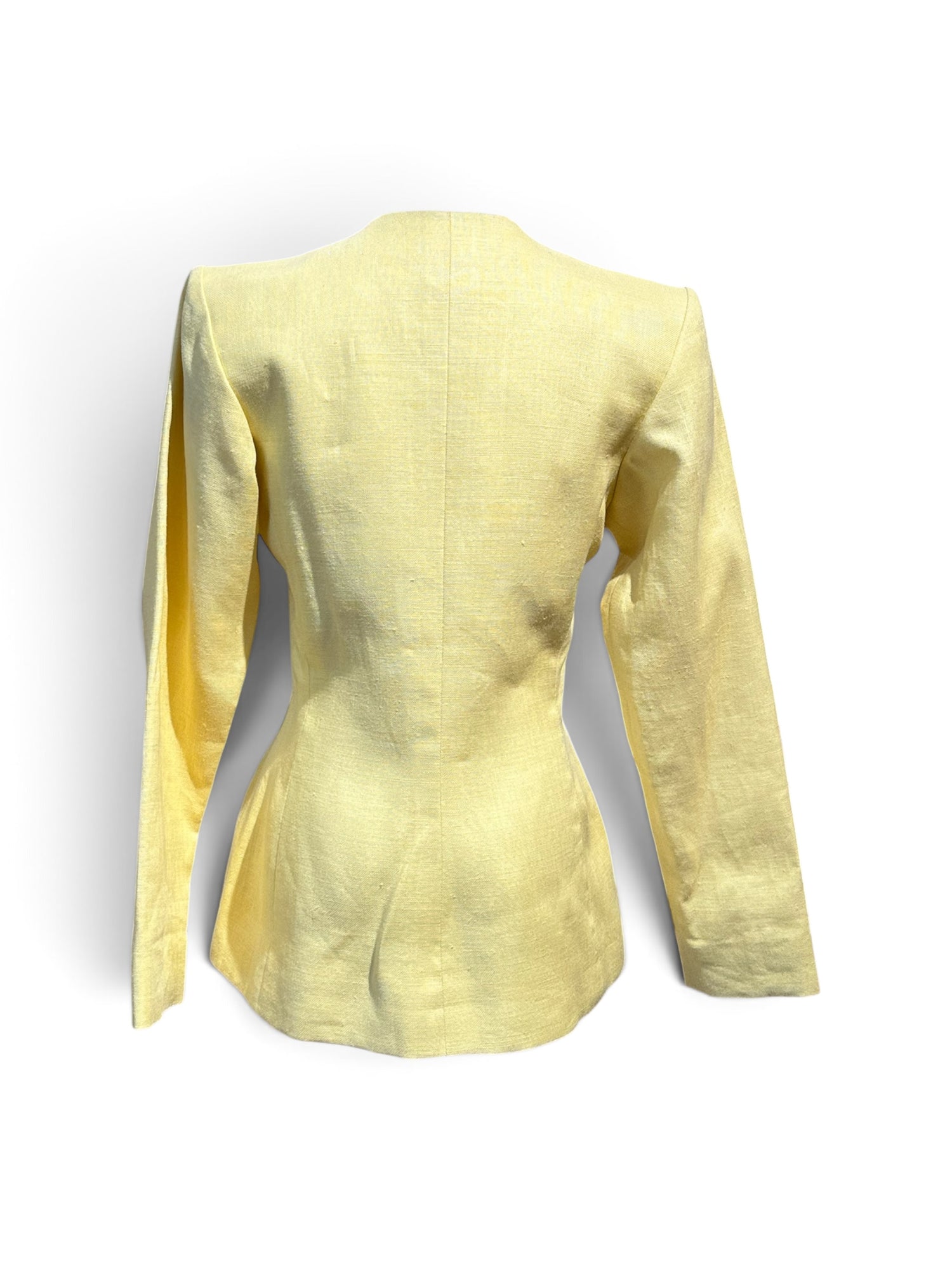 Yves Saint Laurent - Veste en lin jaune T36