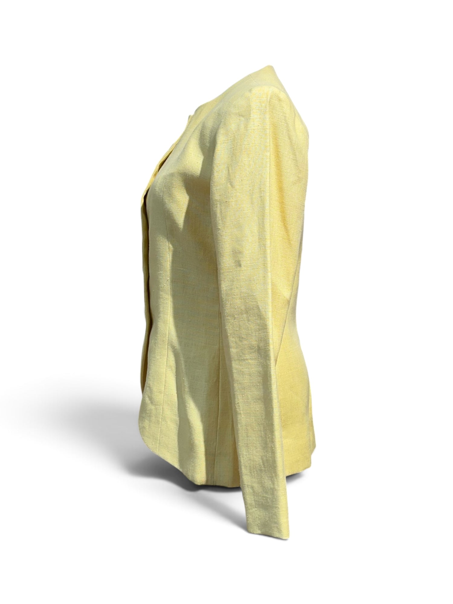 Yves Saint Laurent - Veste en lin jaune T36
