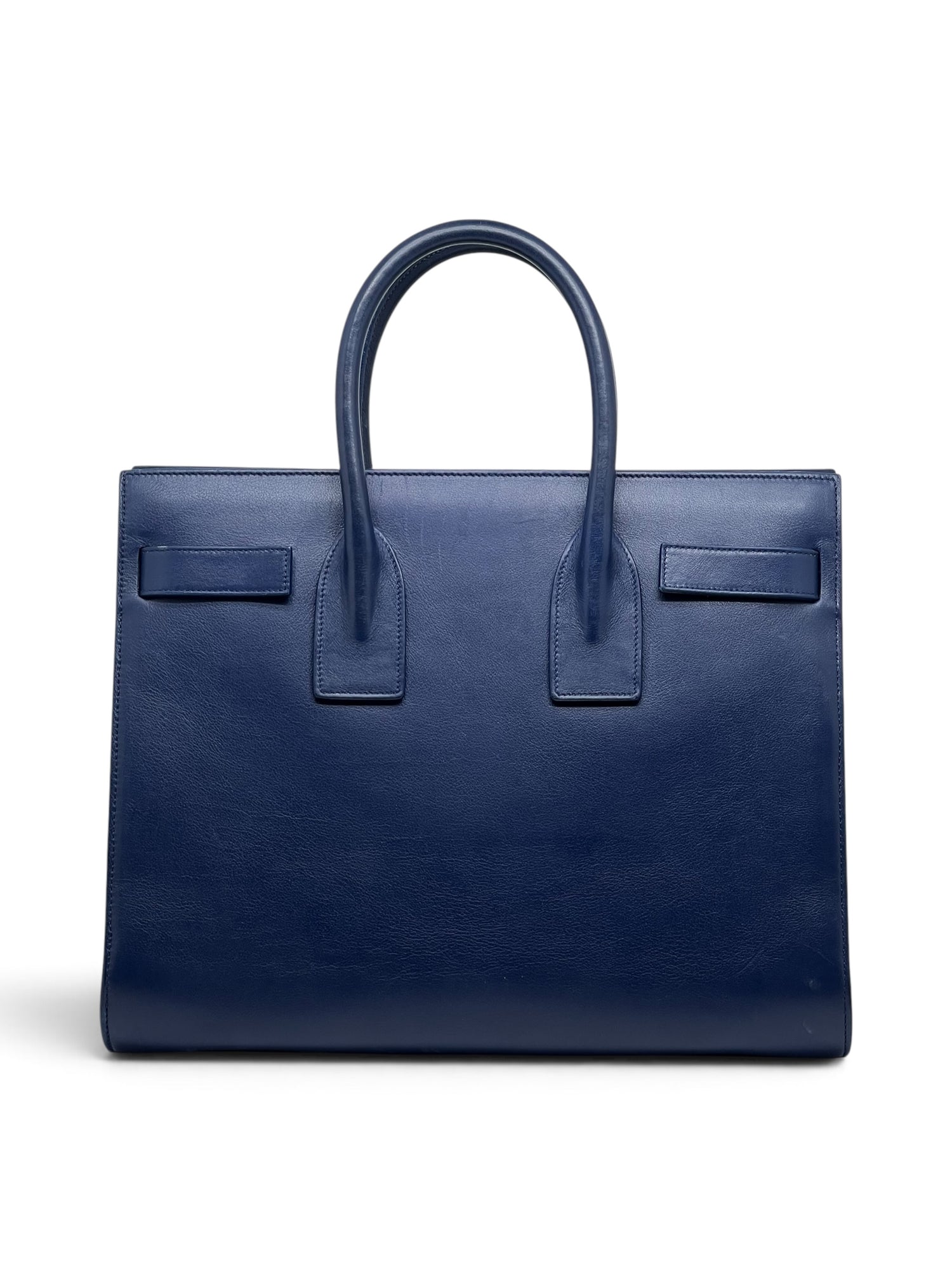Saint Laurent - Sac de Jour médium en cuir d’Agneau bleu