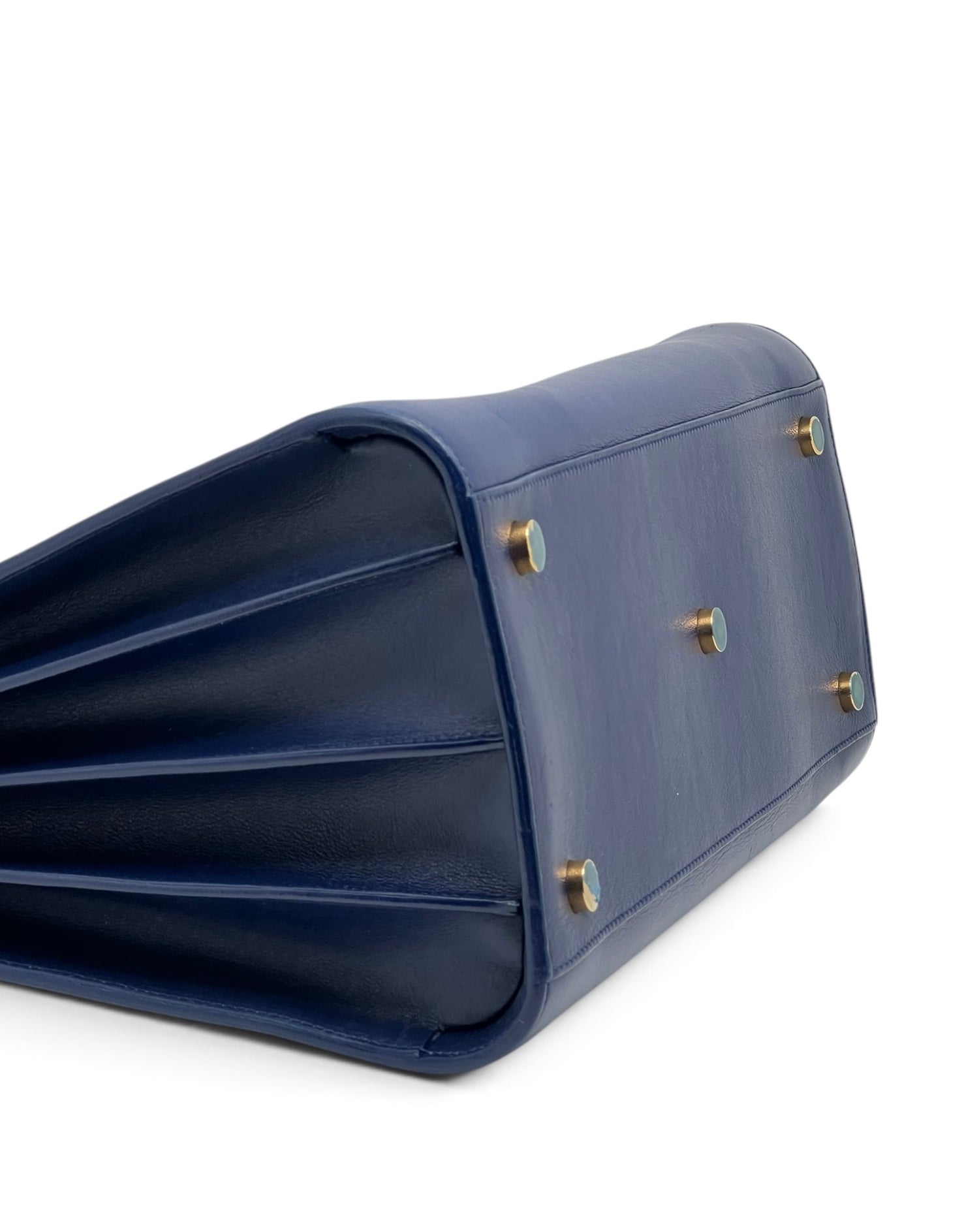 Saint Laurent - Sac de Jour médium en cuir d’Agneau bleu