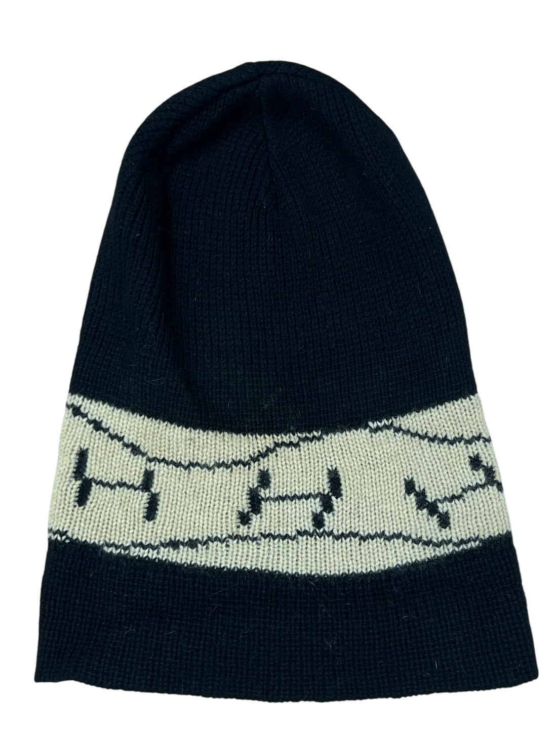Hermes - bonnet cachemire noir/beige