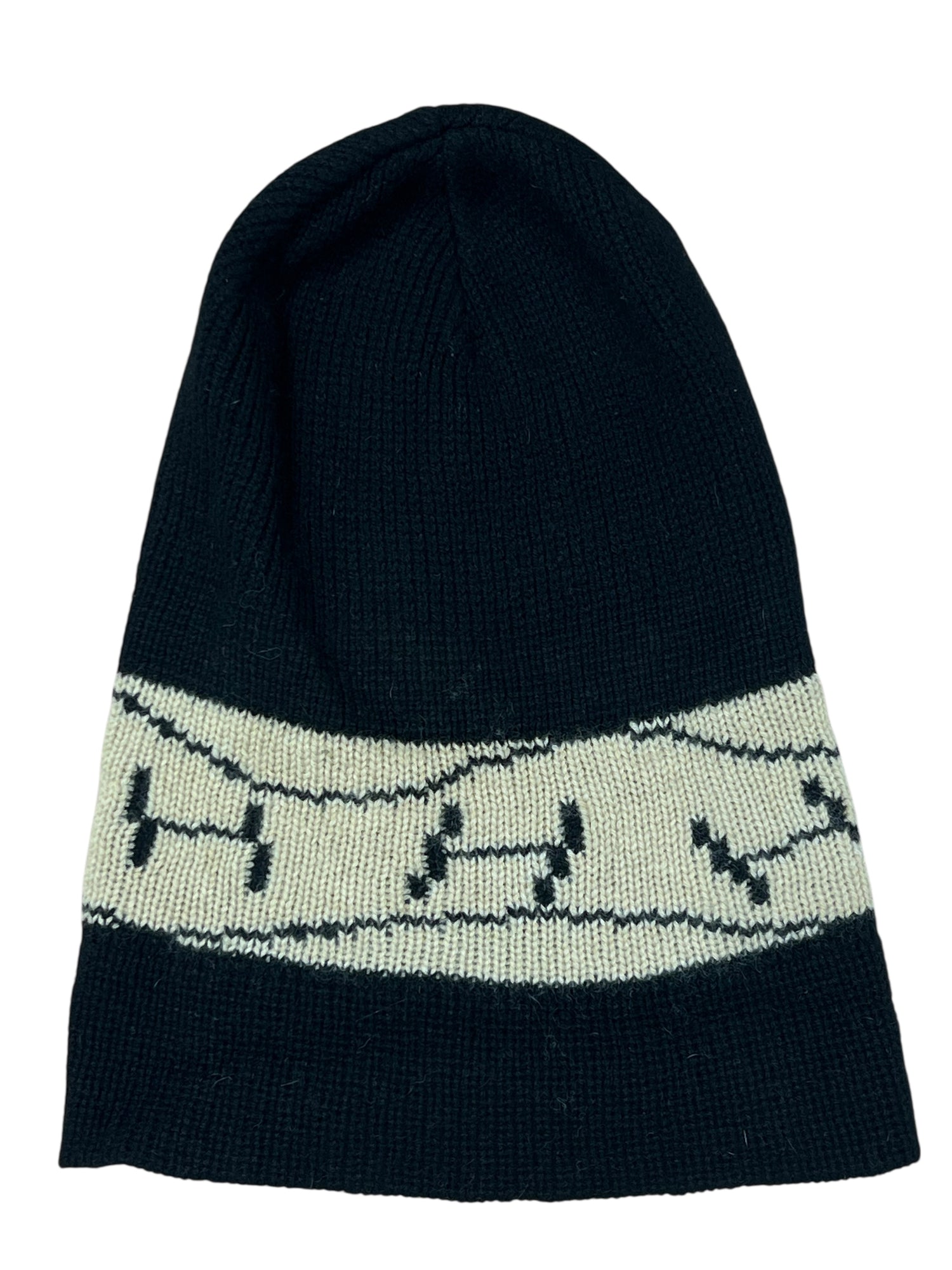 Hermes - bonnet cachemire noir/beige