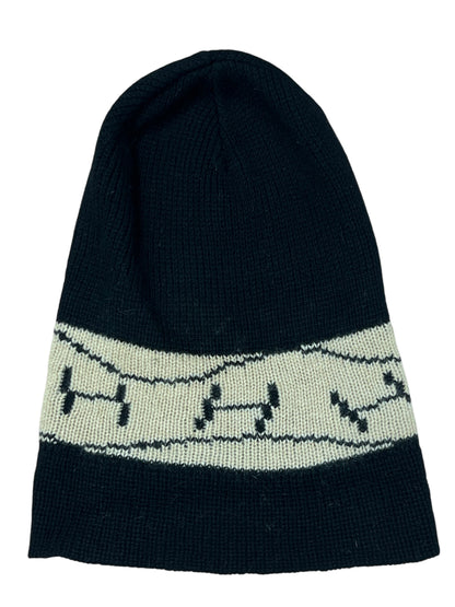 Hermes - bonnet cachemire noir/beige