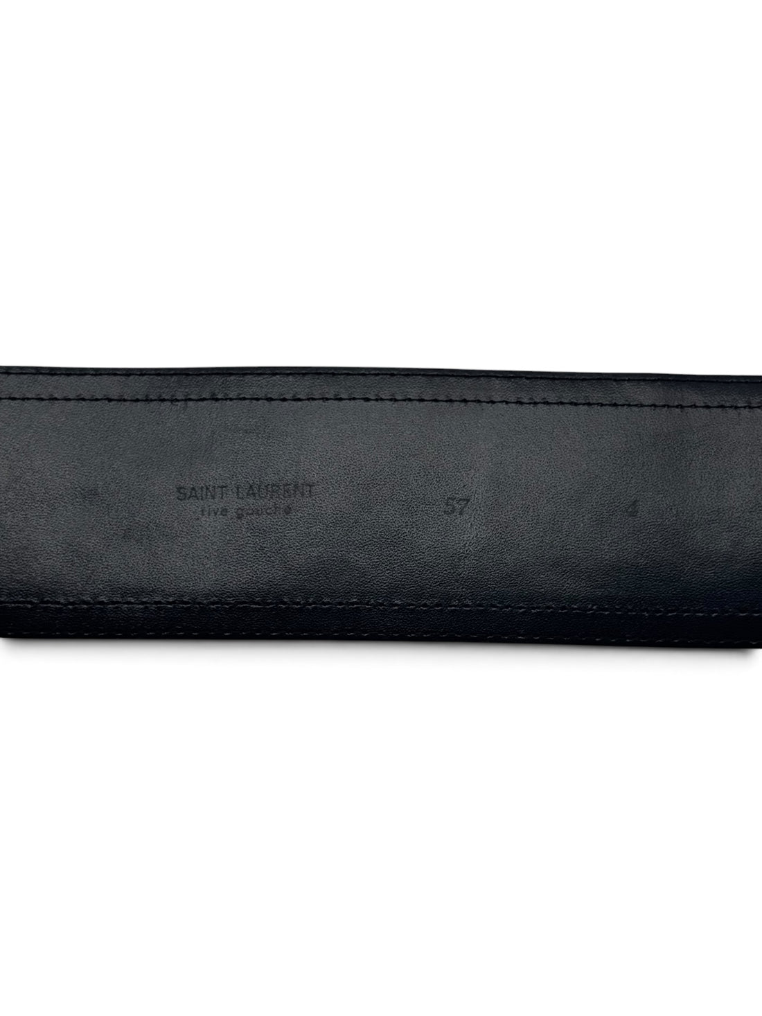 Saint Laurent - Ceinture effet crocodile rouge T80