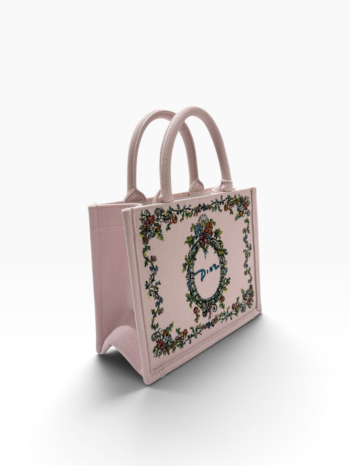 Dior - Book Tote Small Dioriviera in Rosa mit Blumenstickerei als Hommage an Bérard