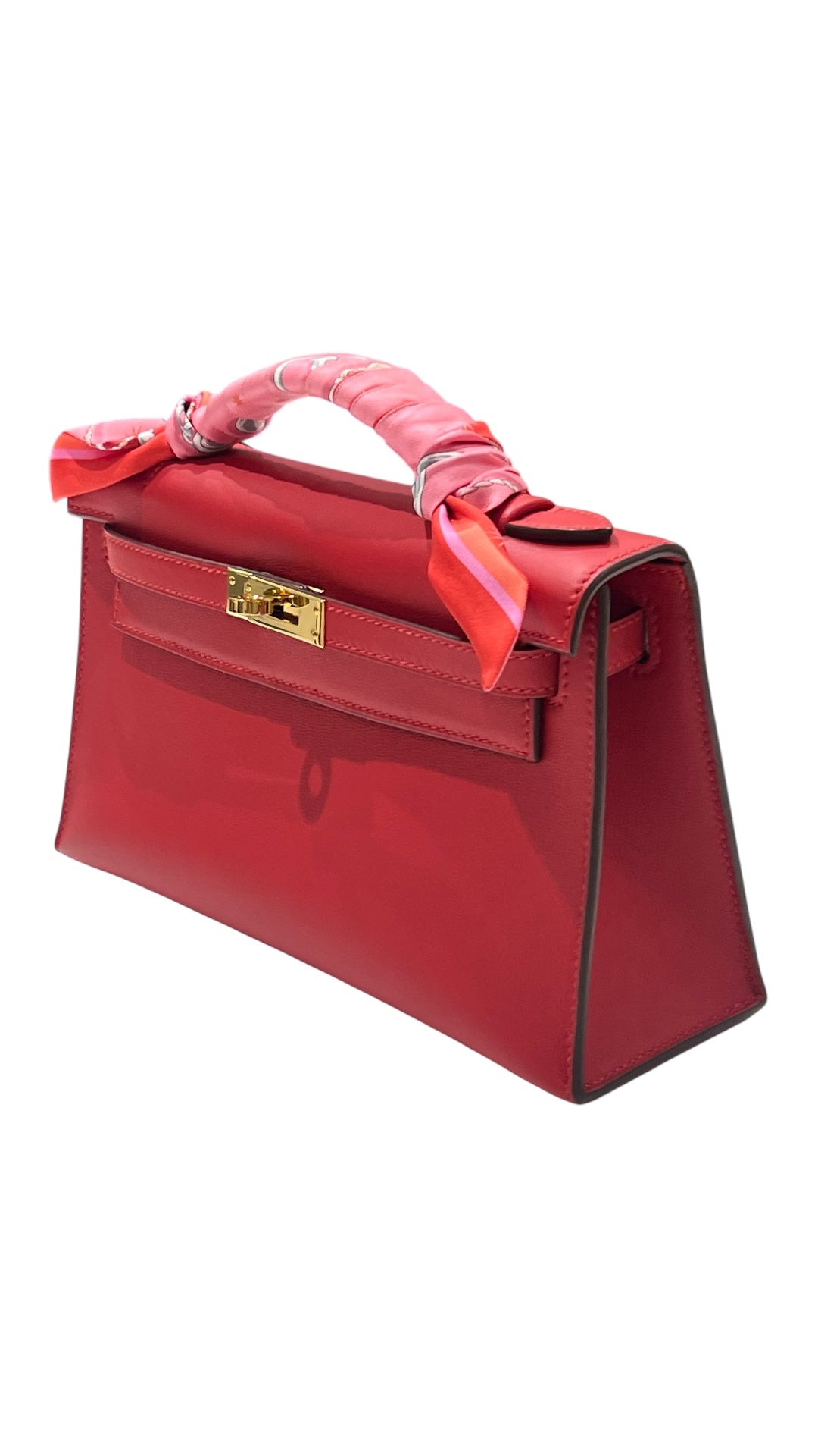 Hermès - pochette Kelly Clutch Swift rouge radieux 2025
