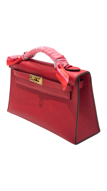Hermès - pochette mini Kelly Swift rouge radieux 2025