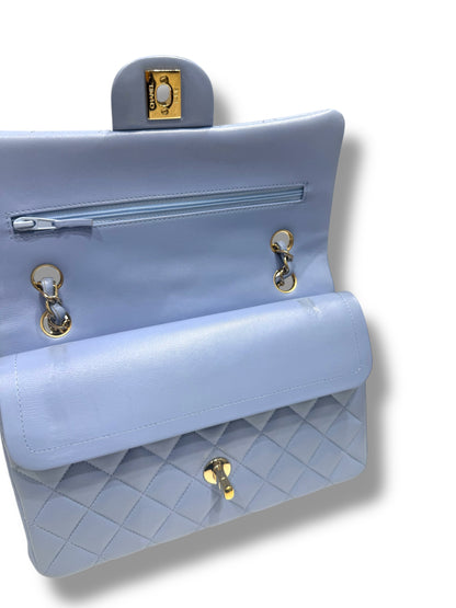 Chanel - Sac 11.12 Classique Timeless small Bleu nuage