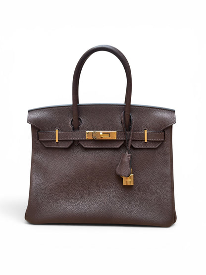 Hermès - Sac Birkin 30 Barenia Ébène