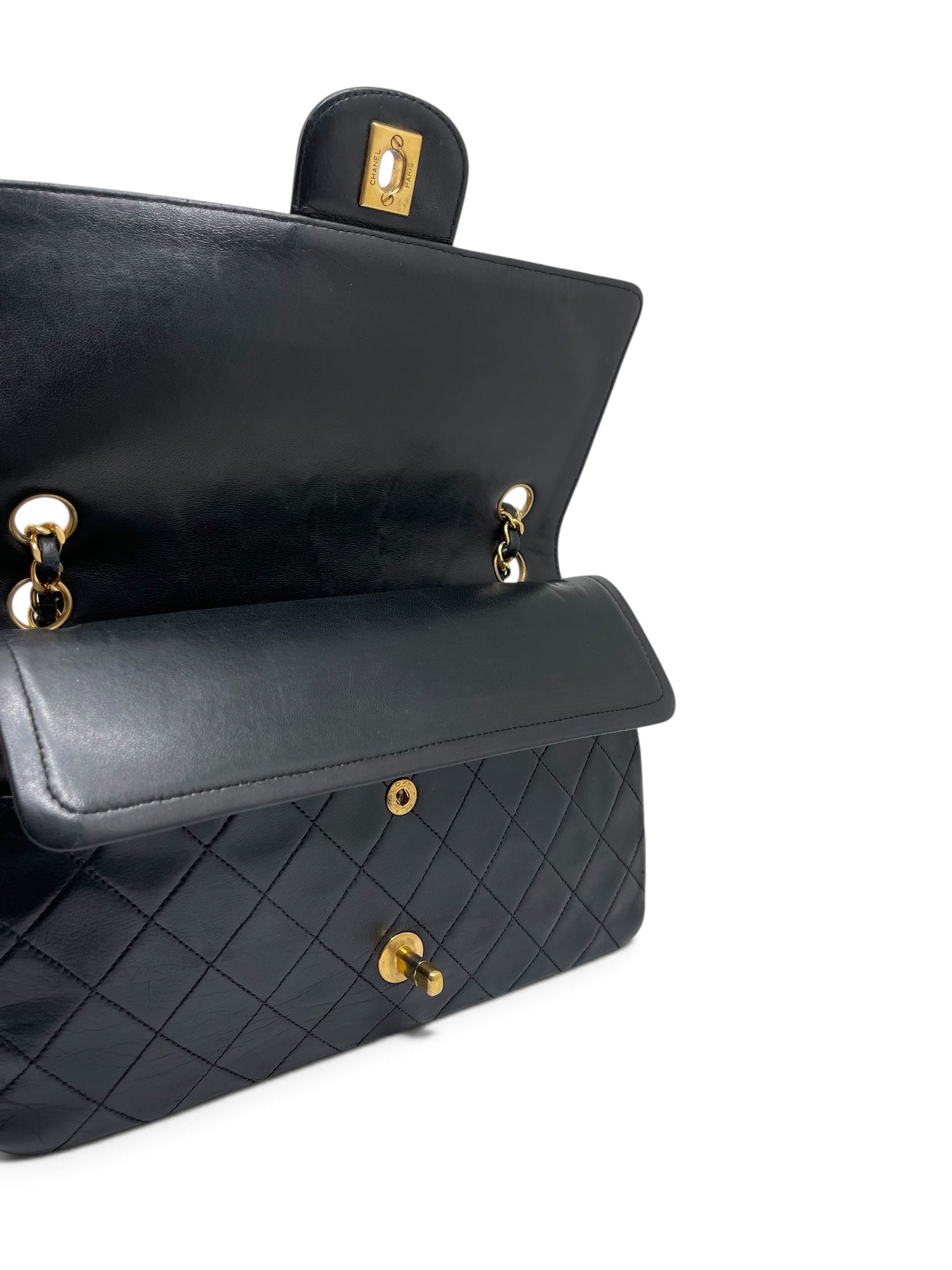 Chanel - Sac Timeless 25 double flap 11.12 noir