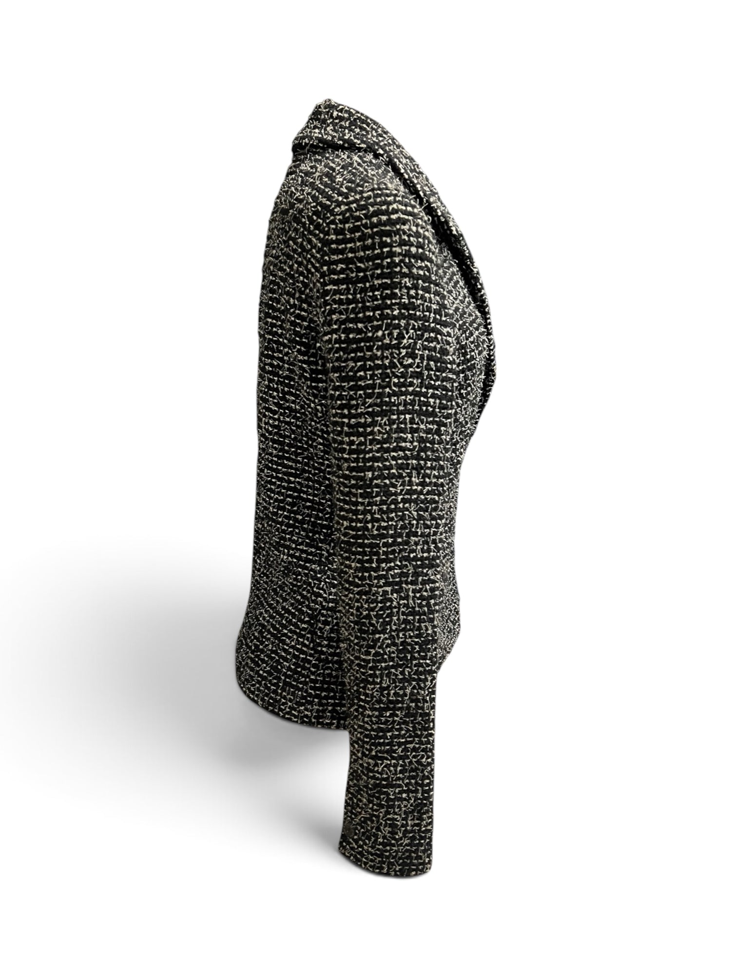 Chanel - Veste en tweed noir et blanche T38