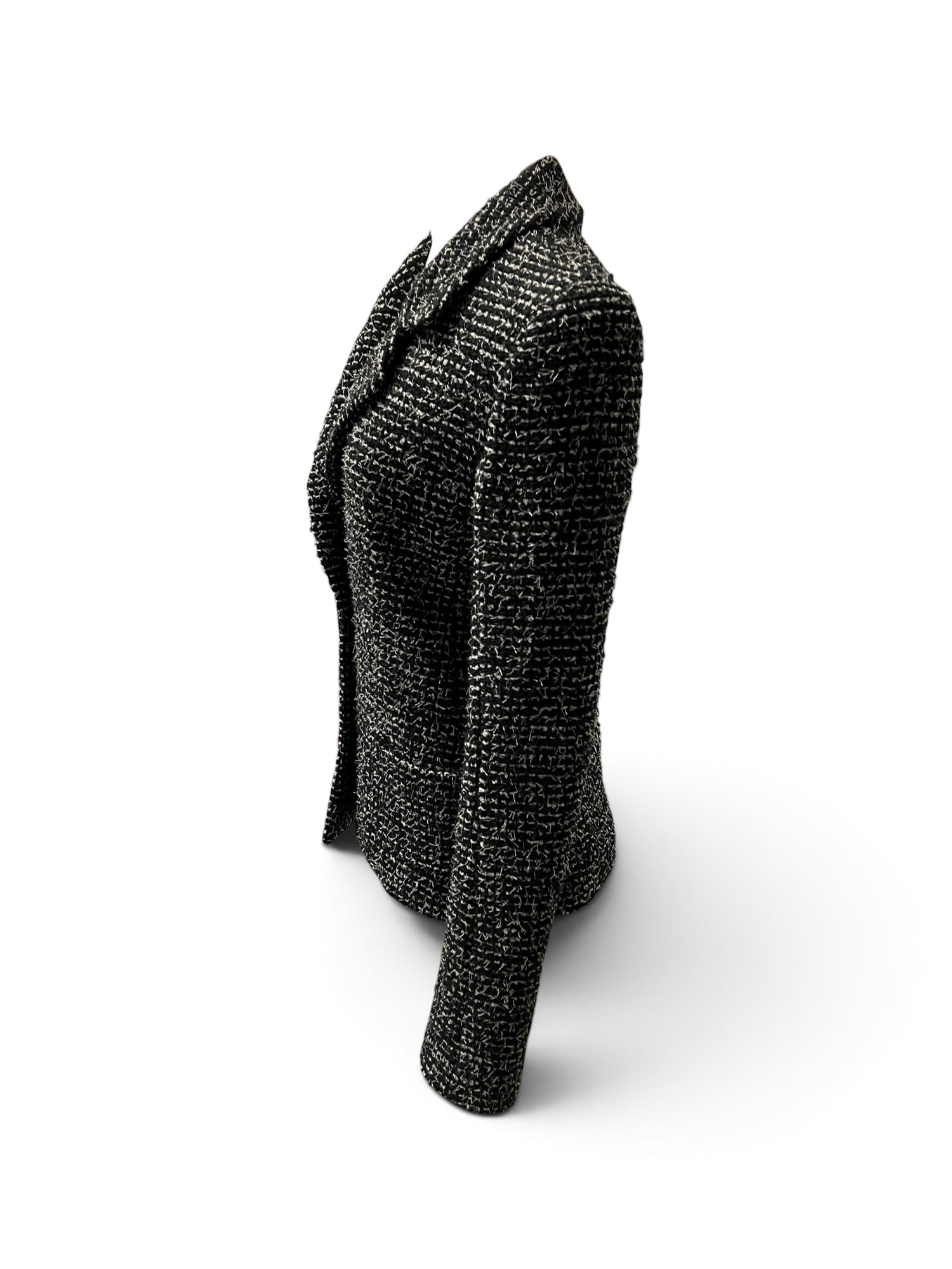 Chanel - Veste en tweed noir et blanche T38