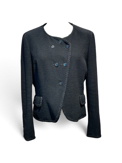 Chanel - Veste en tweed noire T38