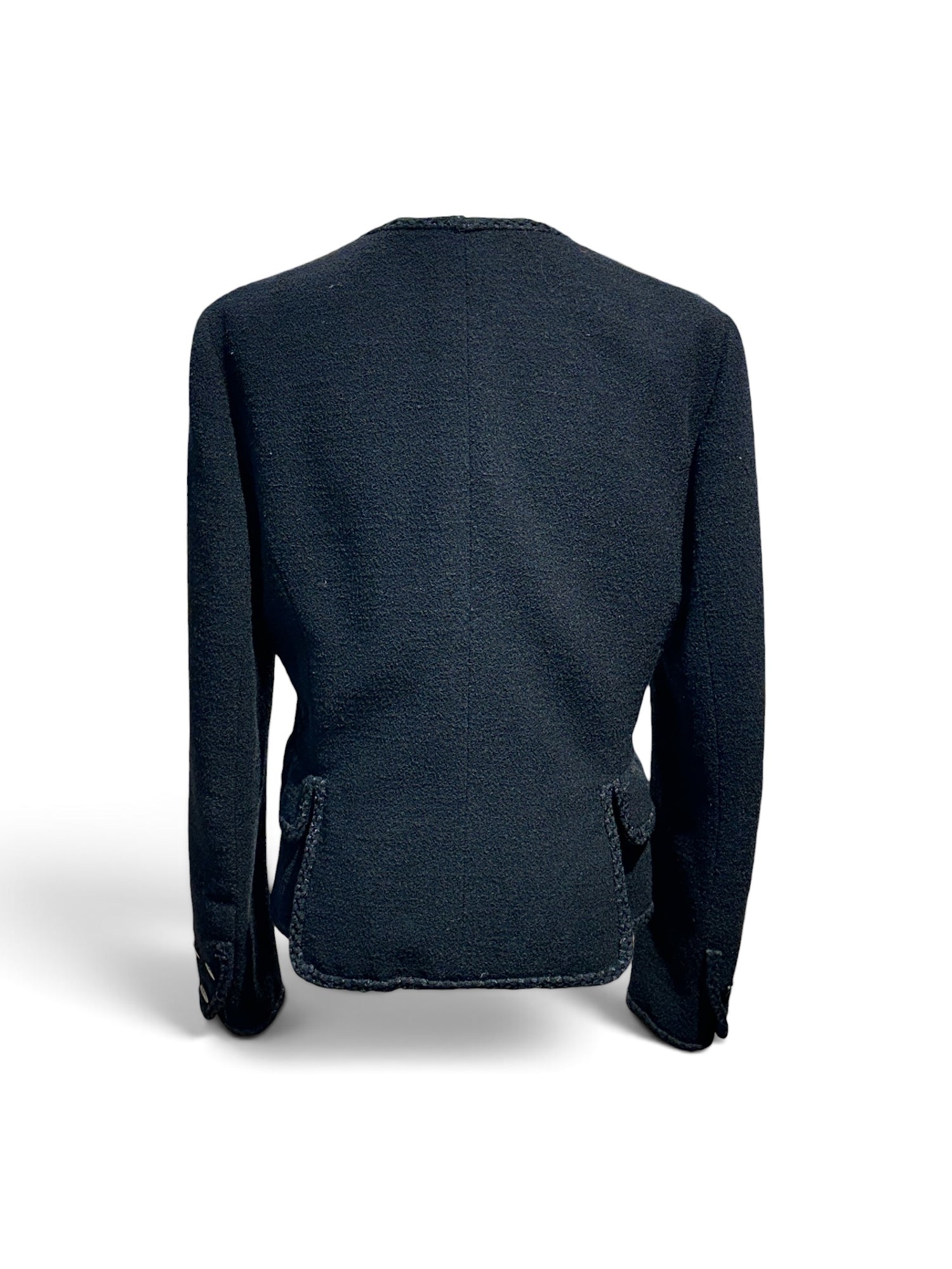Chanel - Veste en tweed noire T38