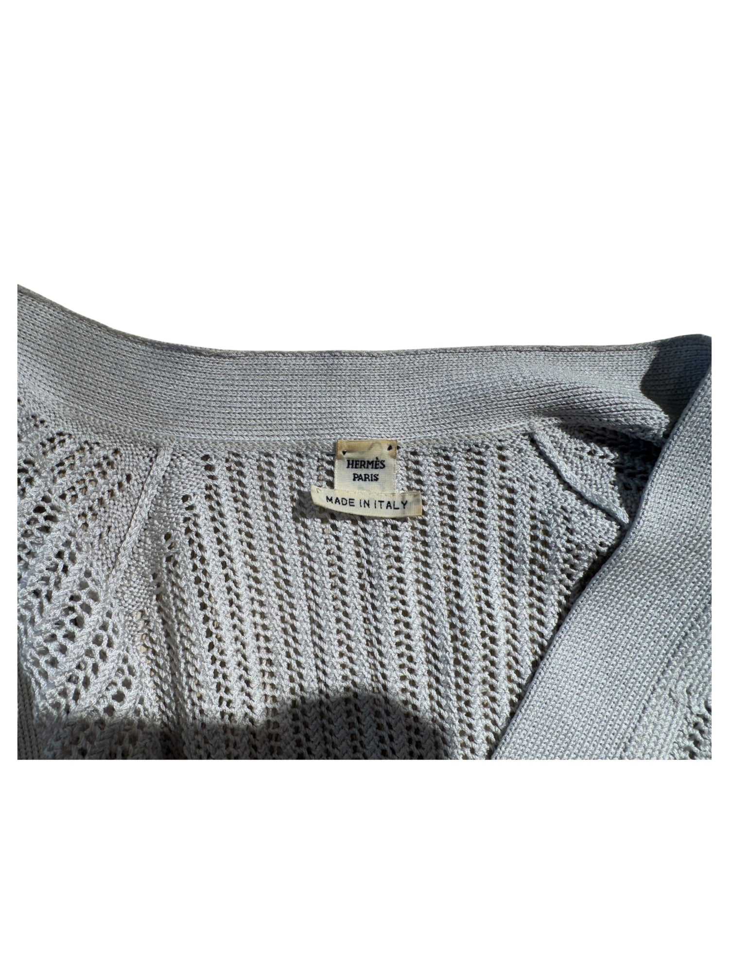 Hermès - Ensemble en maille gris T40