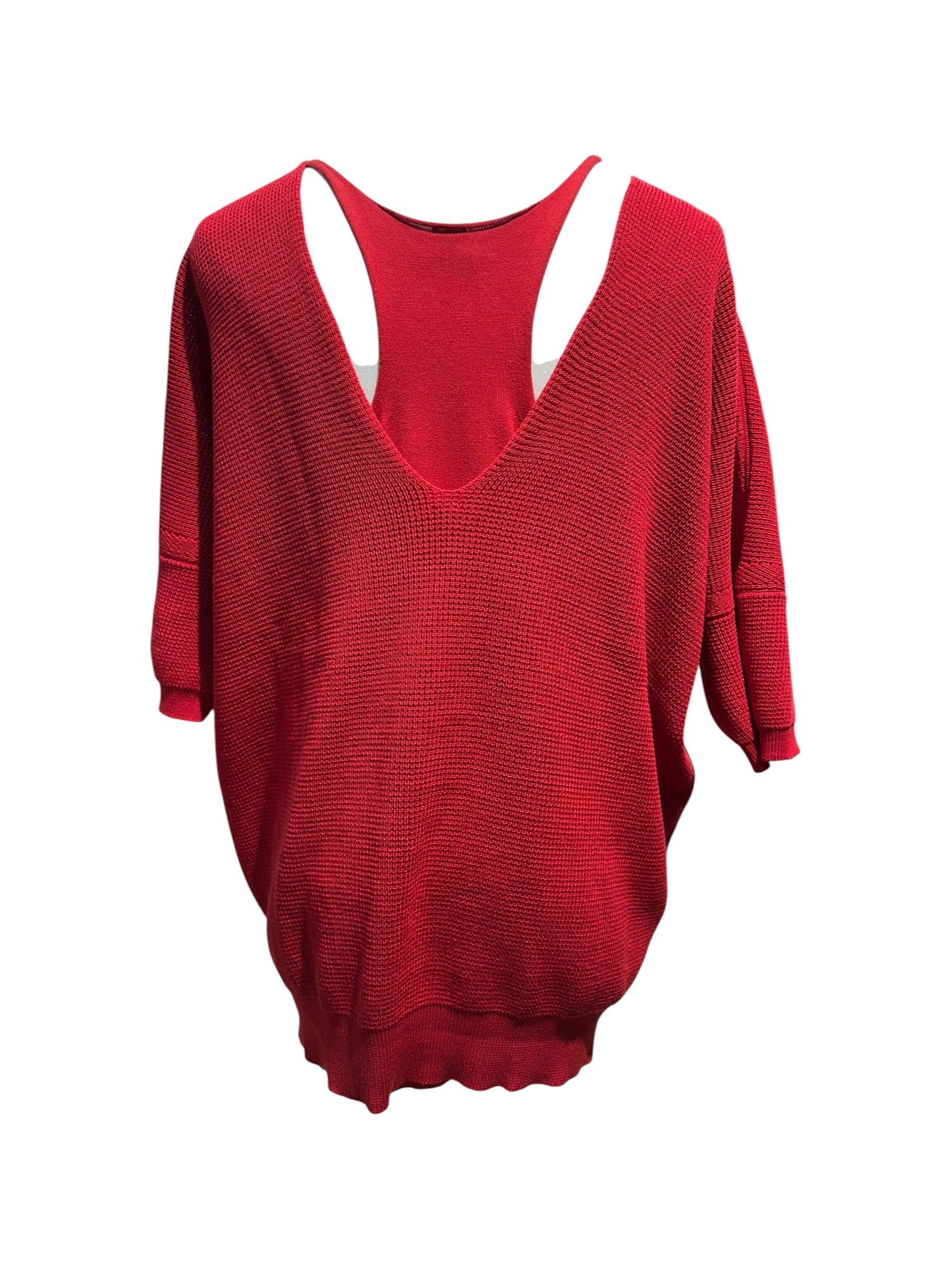 Hermès - Ensemble en maille rouge T40
