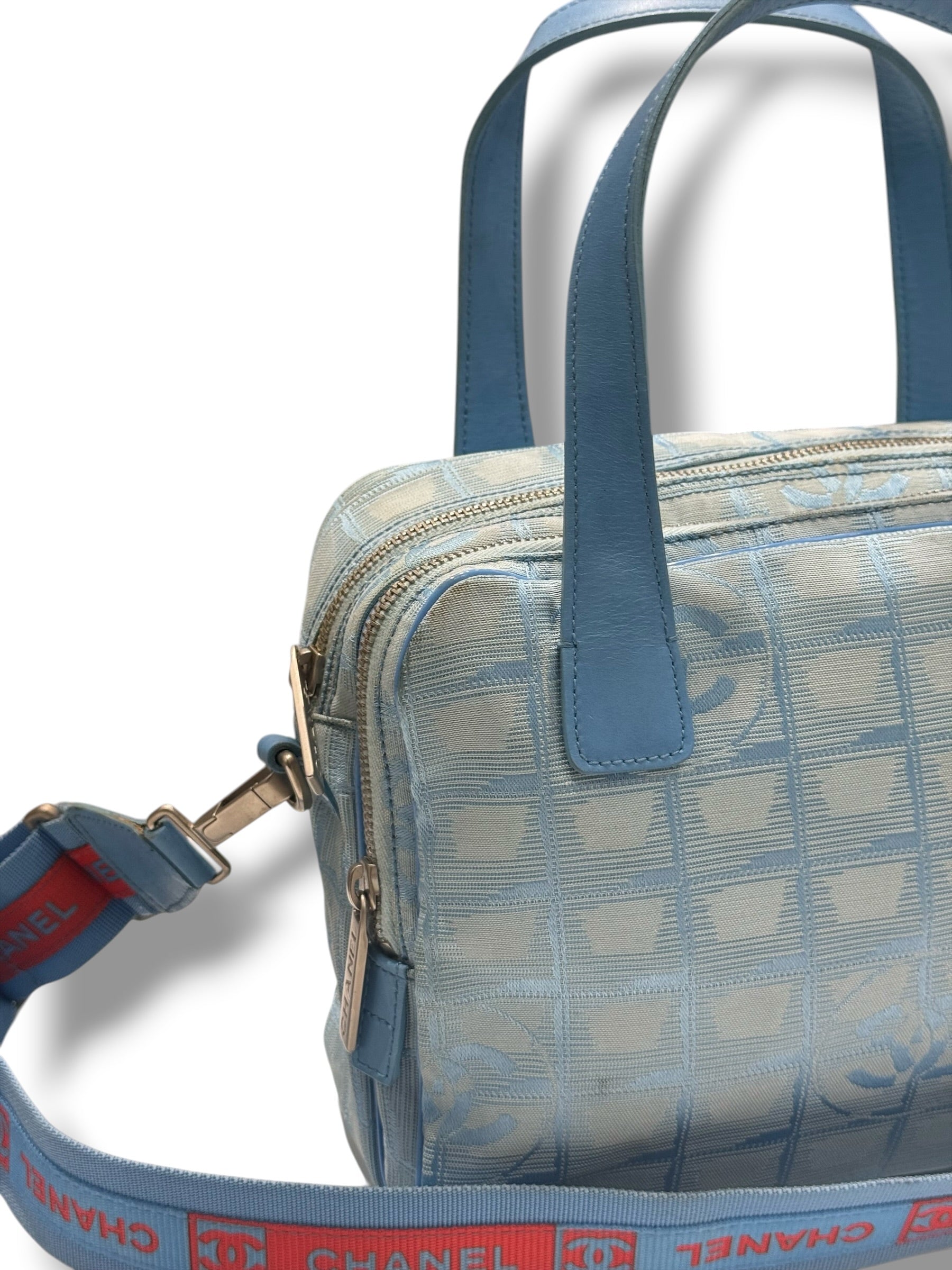Chanel - Sac Toile bowling bleu