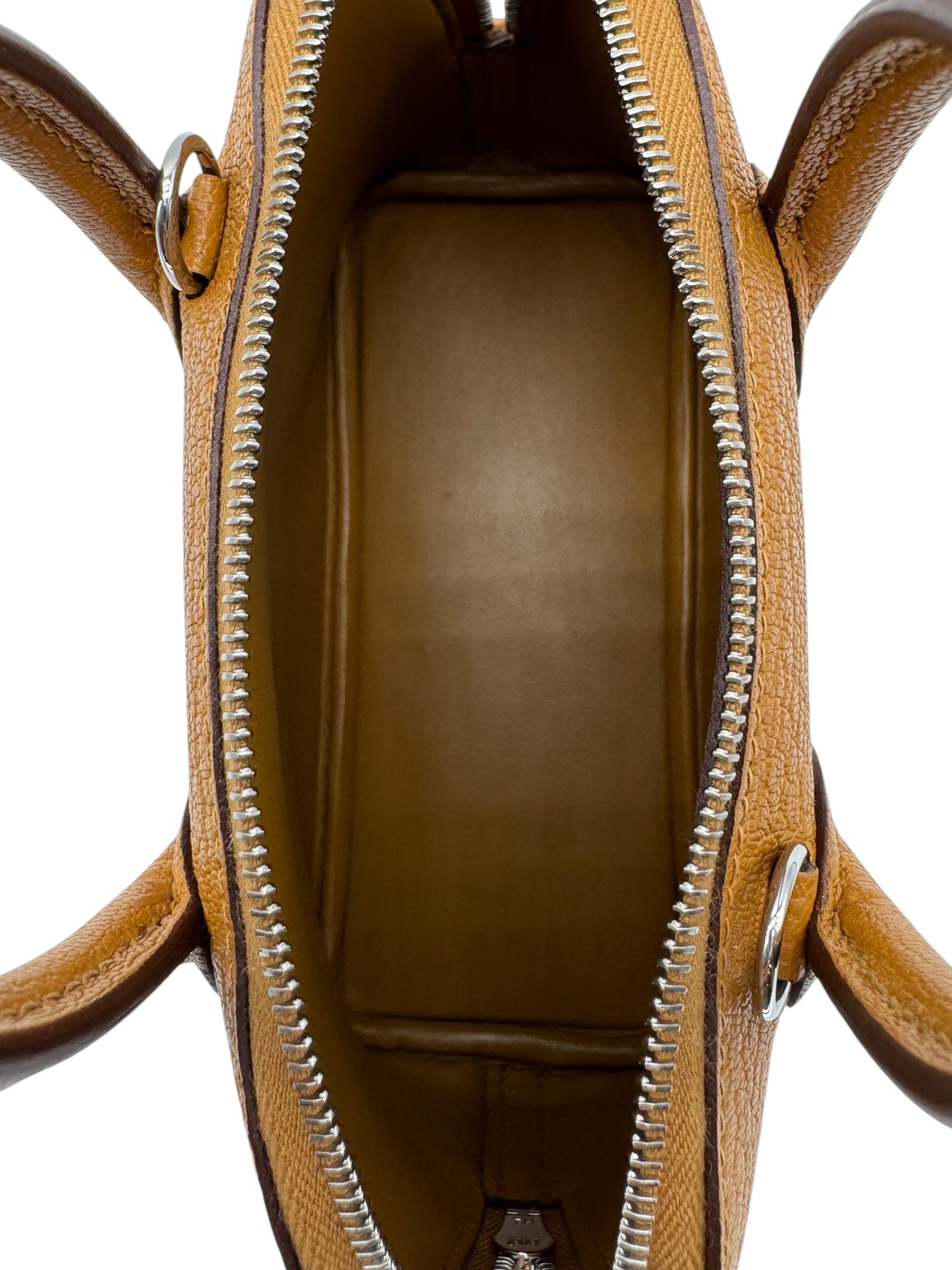 Hermès - Sac bolide 1923 mini travel cuir de chèvre caramel palladium