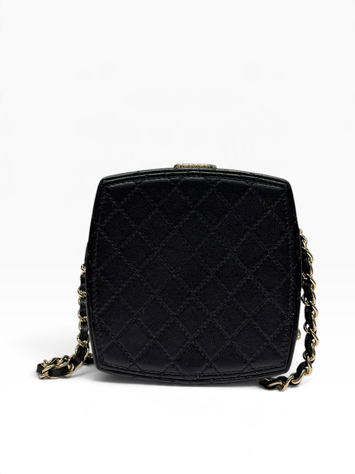 Chanel - Sac Minaudière boite maquillage cuir noir
