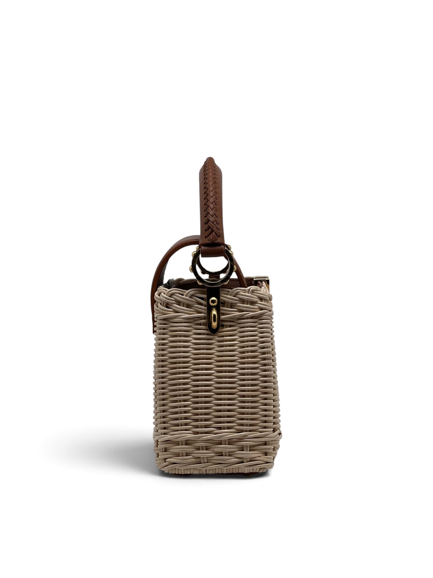 Louis Vuitton - Sac Capucines mini en rotin tressé avec bandoul