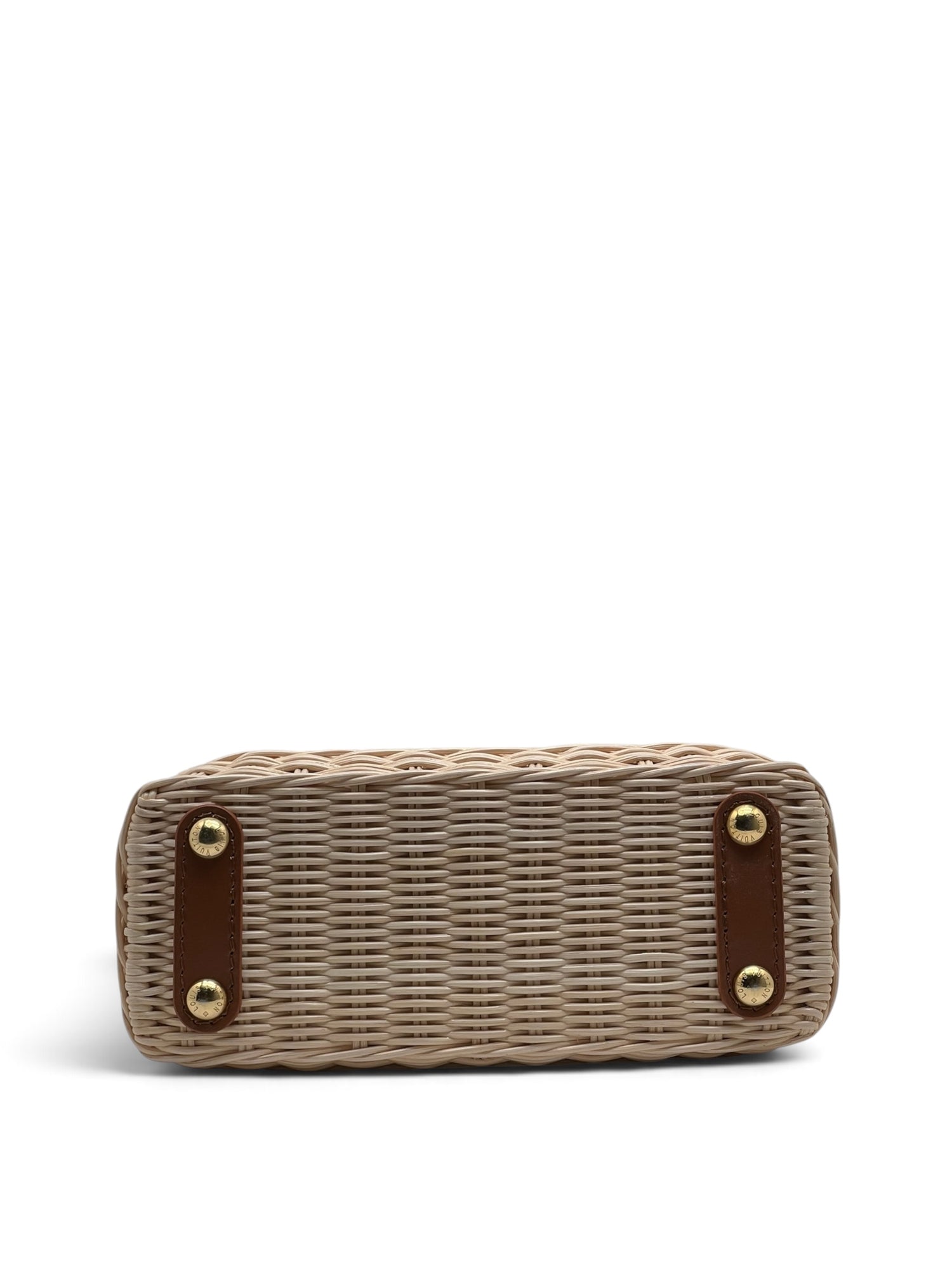 Louis Vuitton - Sac Capucines mini en rotin tressé avec bandoul