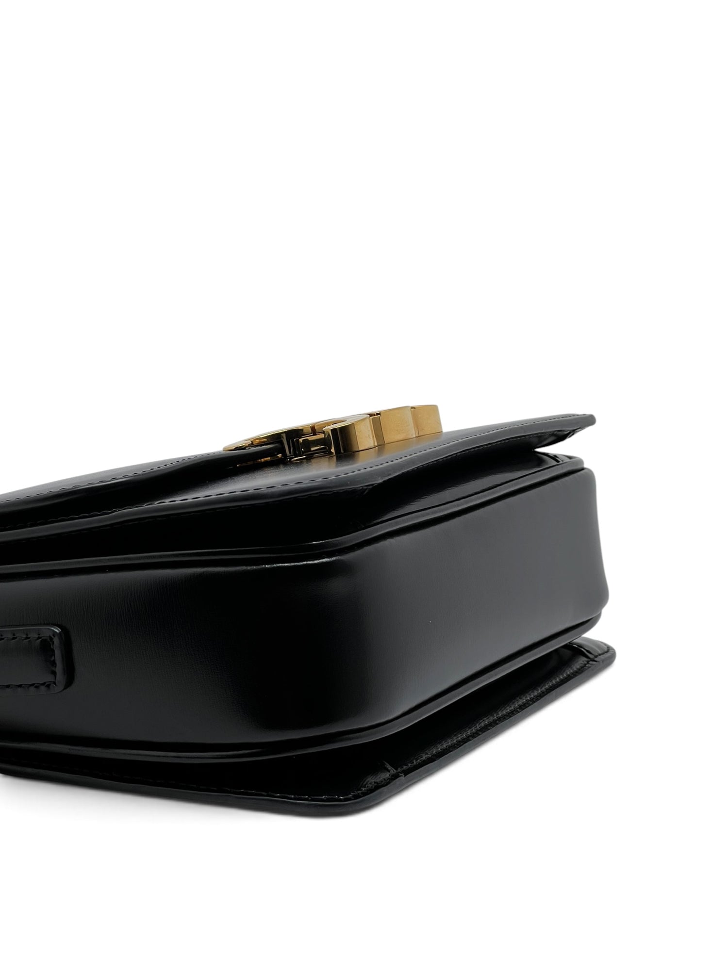Céline - Sac triomphe teen en cuir noir