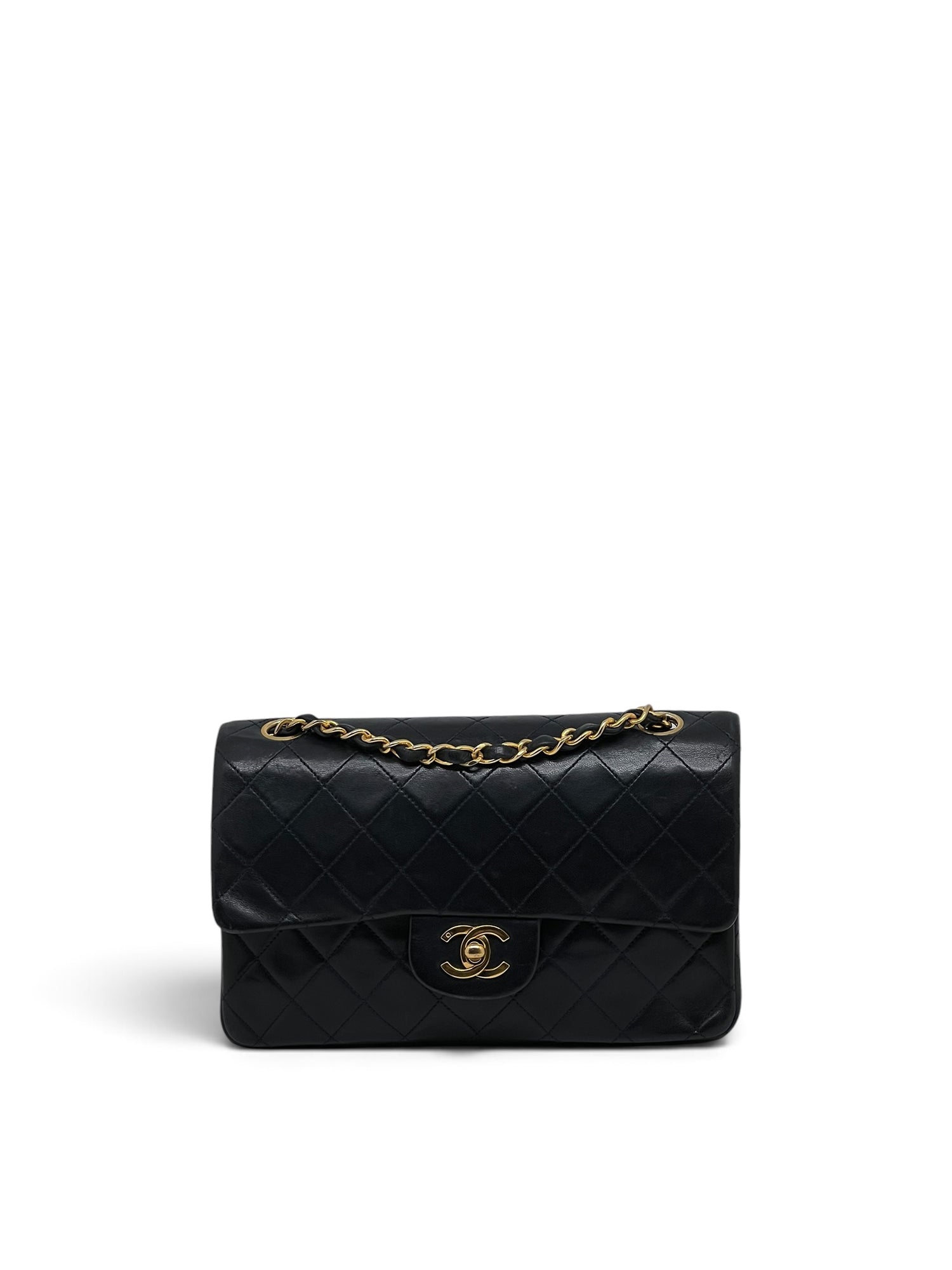 Chanel - Sac Timeless 23 double flap 11.12 en cuir bleu marine