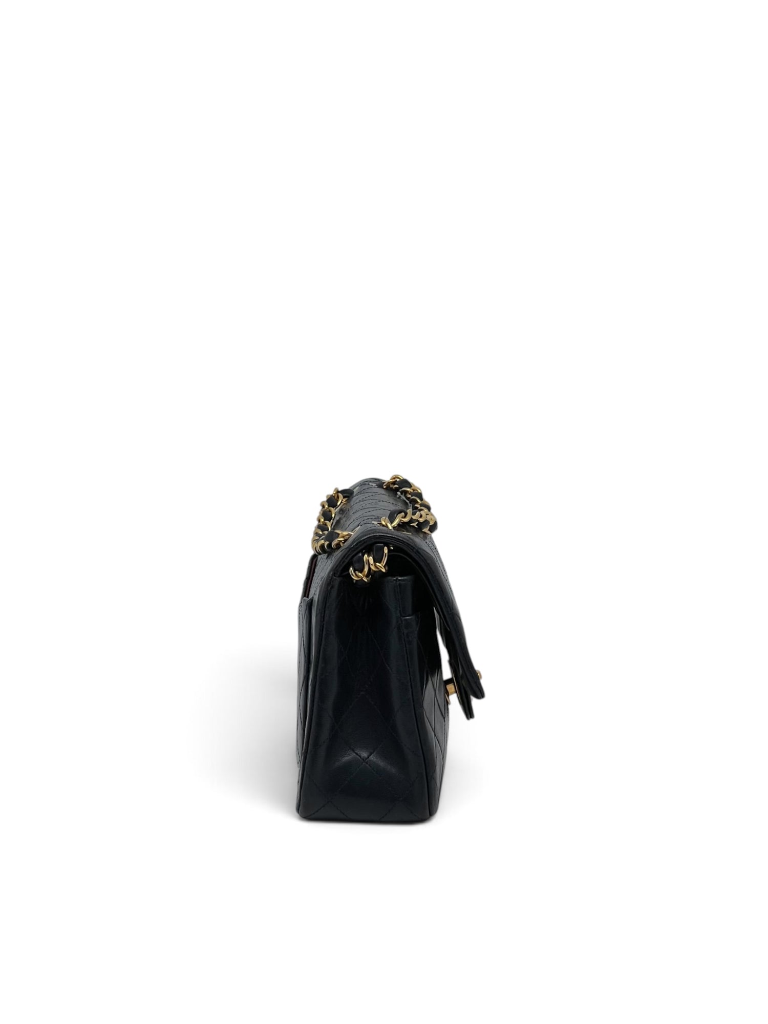 Chanel - Sac Timeless 23 double flap 11.12 en cuir bleu marine