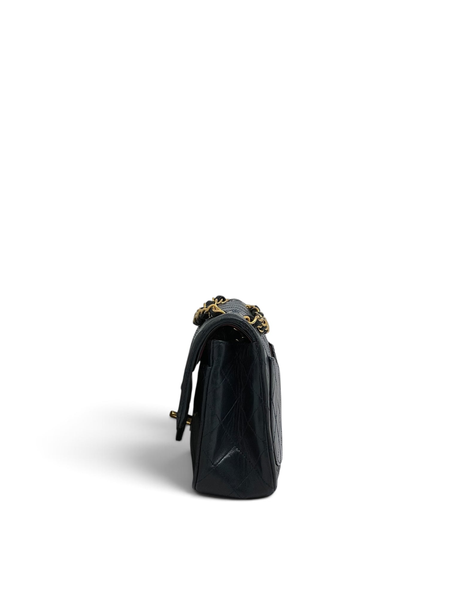 Chanel - Sac Timeless 23 double flap 11.12 en cuir bleu marine