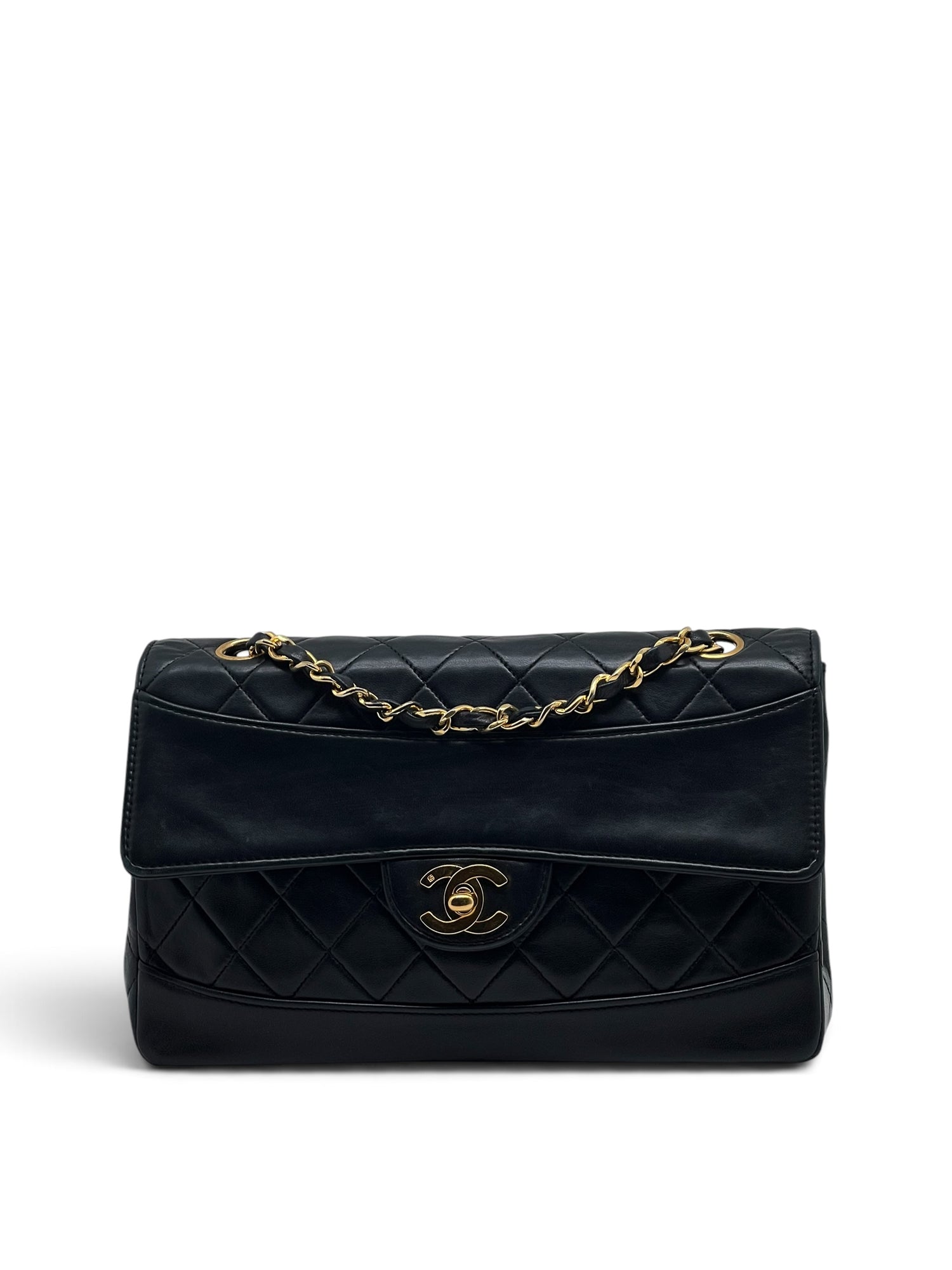 Chanel - Sac Timeless 23 single flap 11.12 en cuir noir