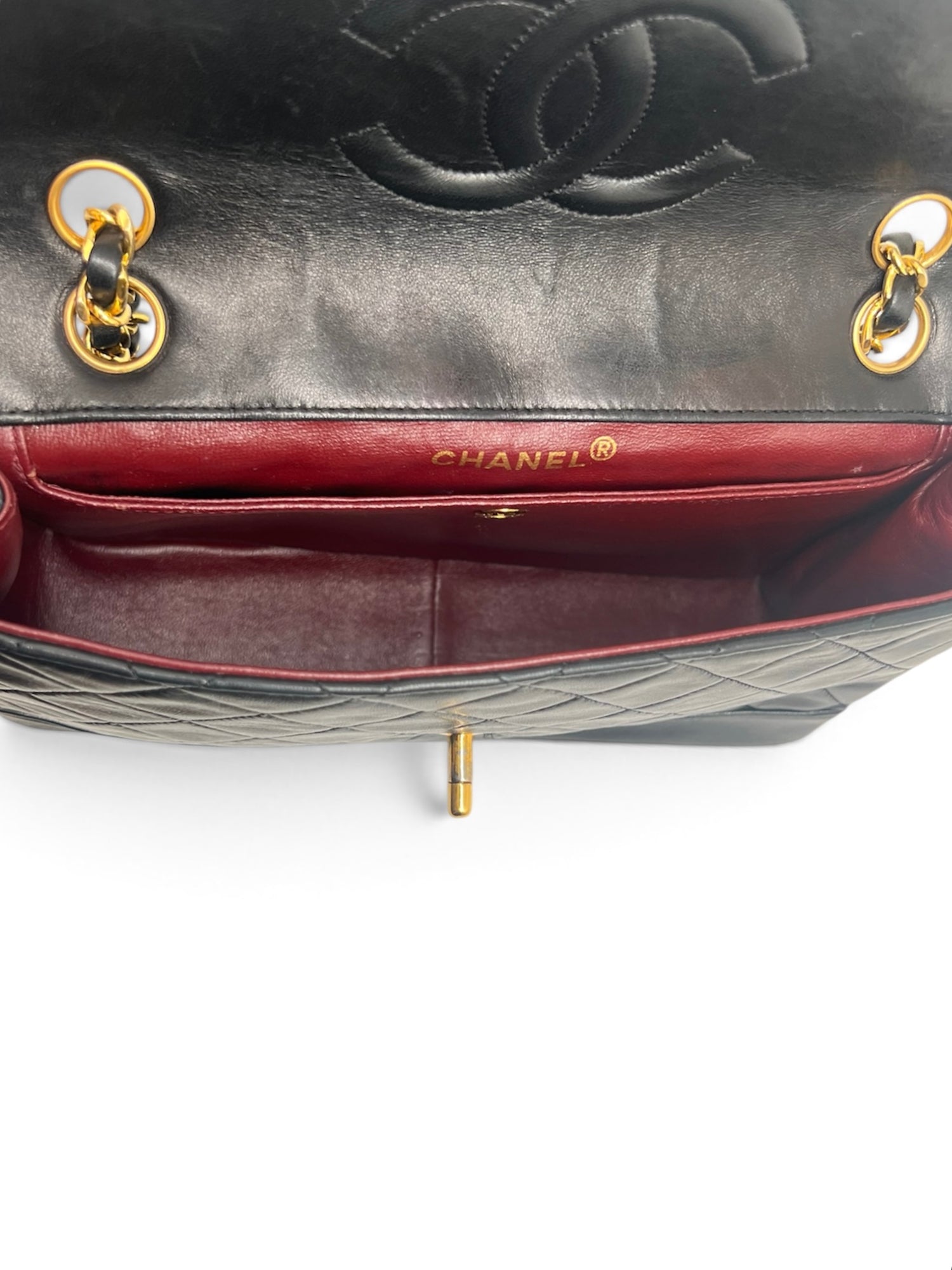Chanel - Sac Timeless 23 single flap 11.12 en cuir noir
