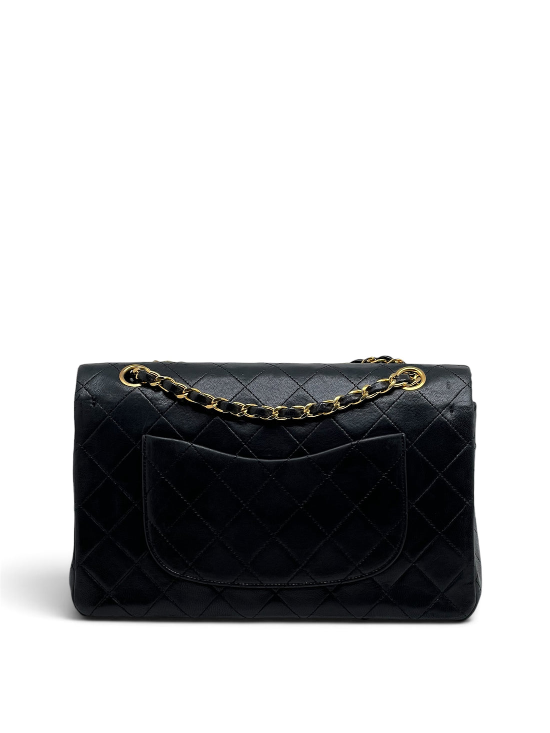 Chanel - Sac Timeless 25 double flap 11.12 en cuir noir