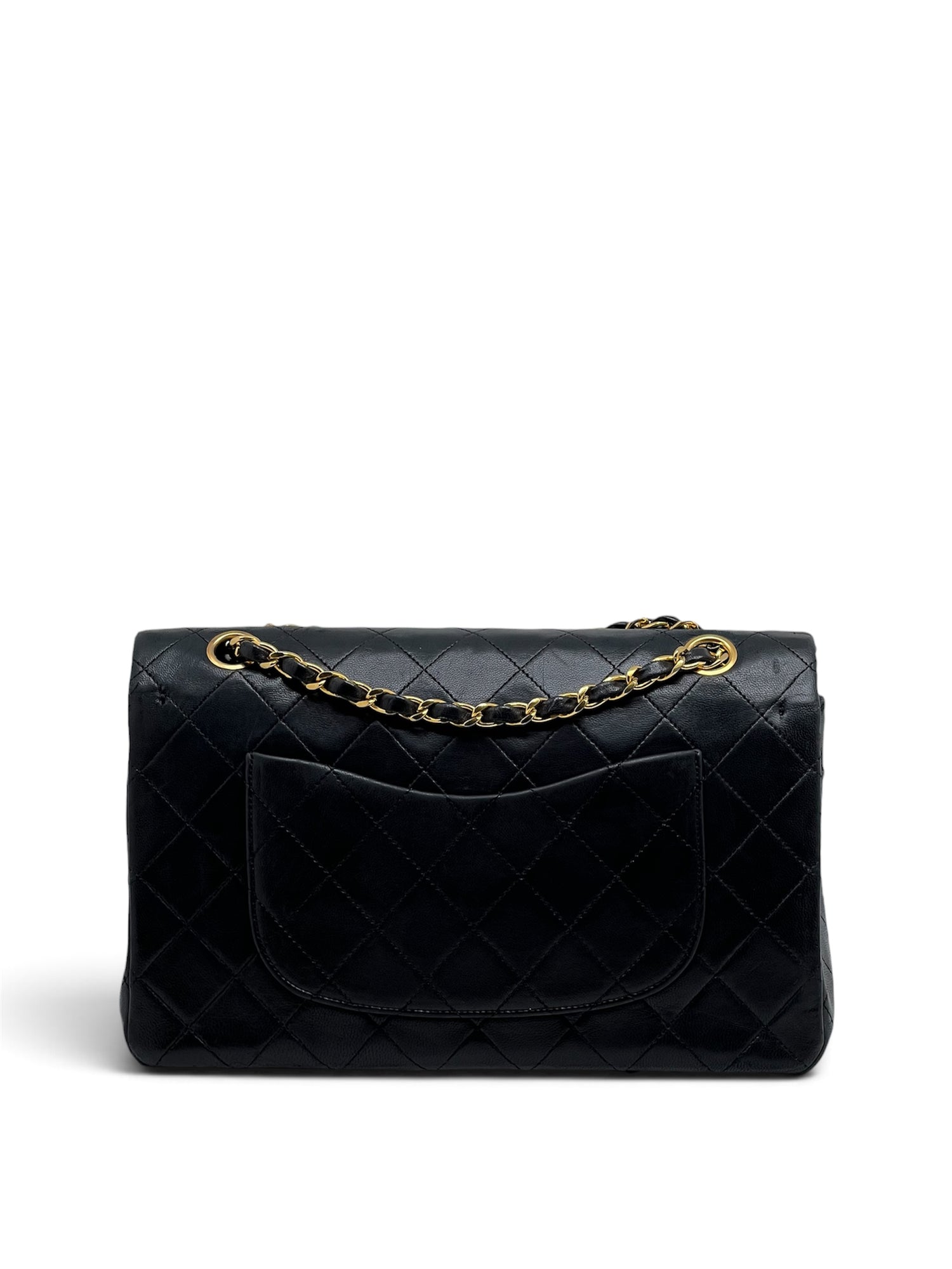 Chanel - Sac Timeless 25 double flap 11.12 en cuir noir