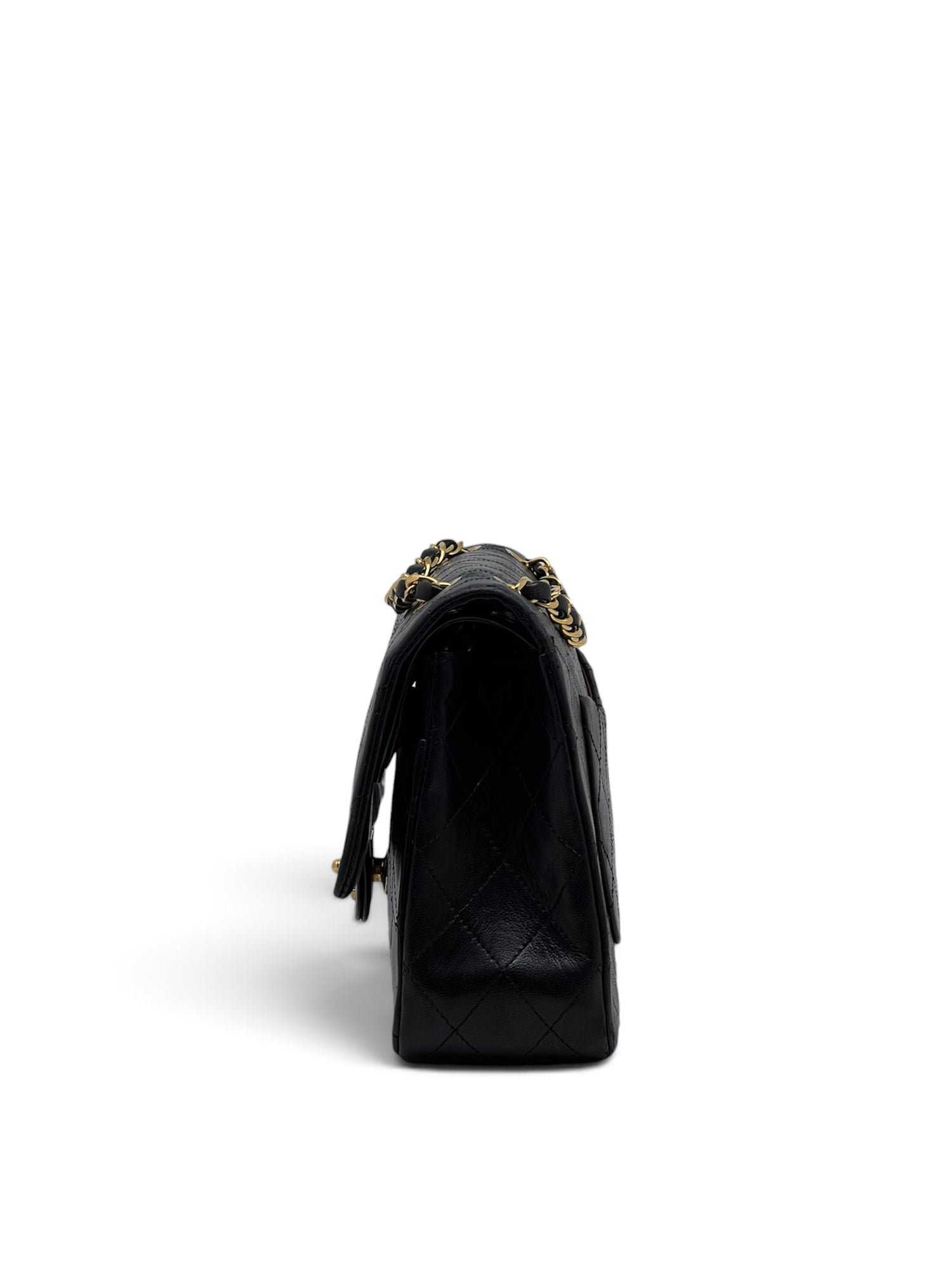 Chanel - Sac Timeless 25 double flap 11.12 en cuir noir