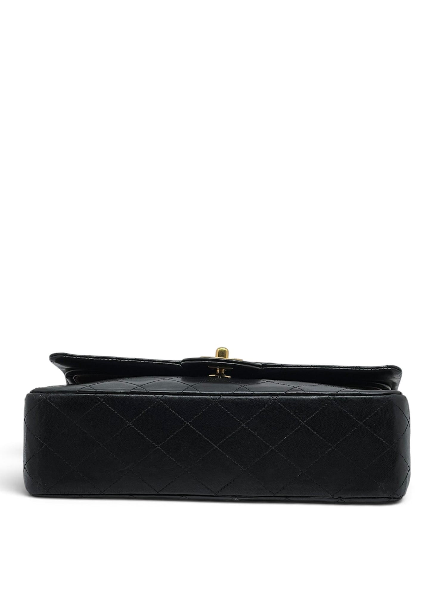 Chanel - Sac Timeless 25 double flap 11.12 en cuir noir