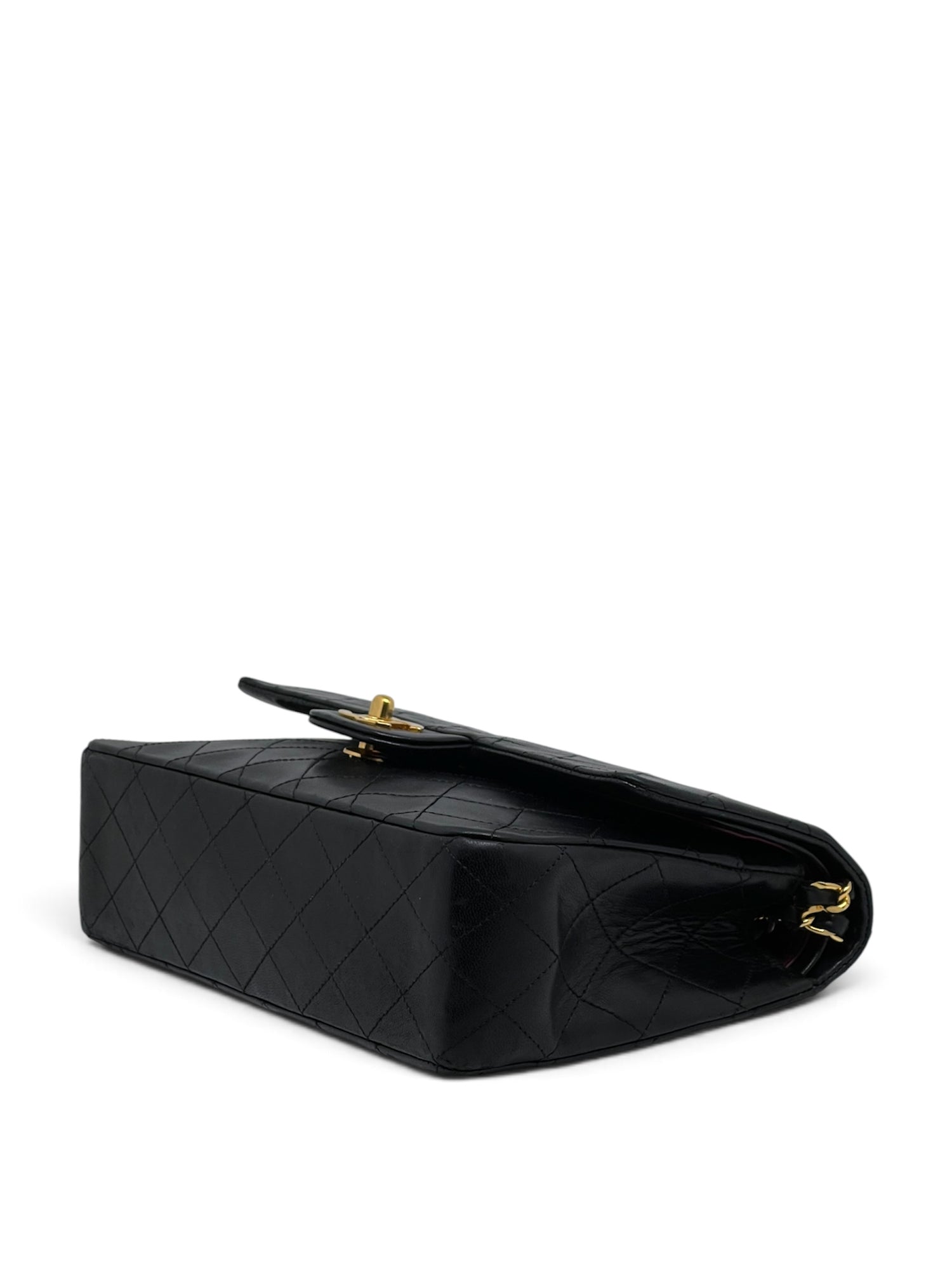 Chanel - Sac Timeless 25 double flap 11.12 en cuir noir