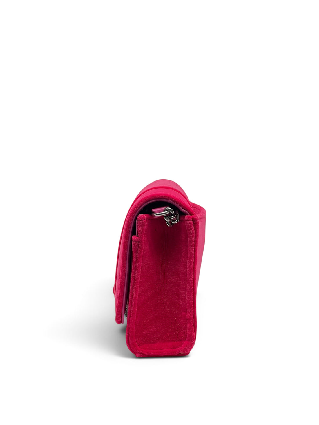 Balenciaga - Sac hourglass en velour rose