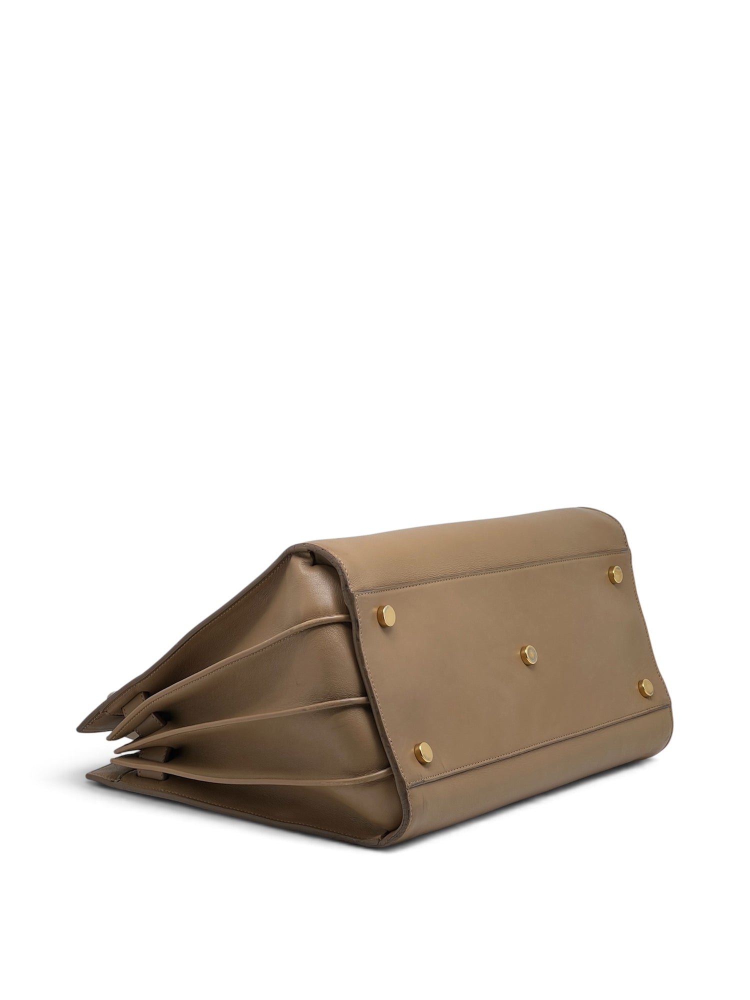 Saint Laurent - Sac de jour en cuir beige small