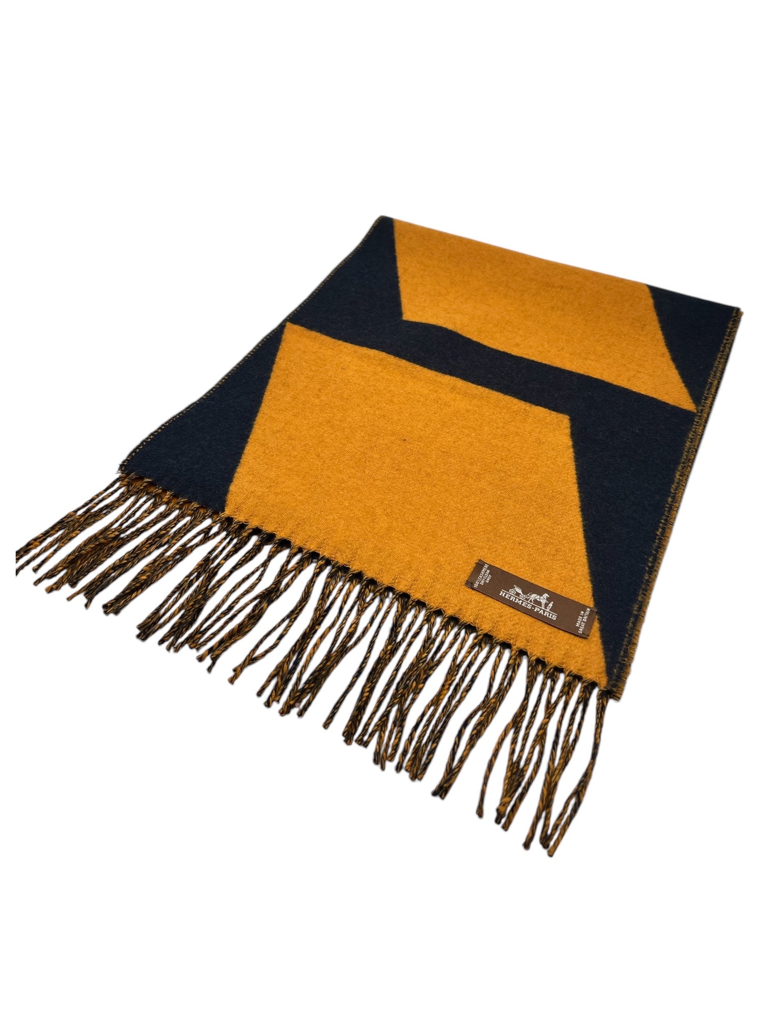 Hermès - Écharpe orange et bleu