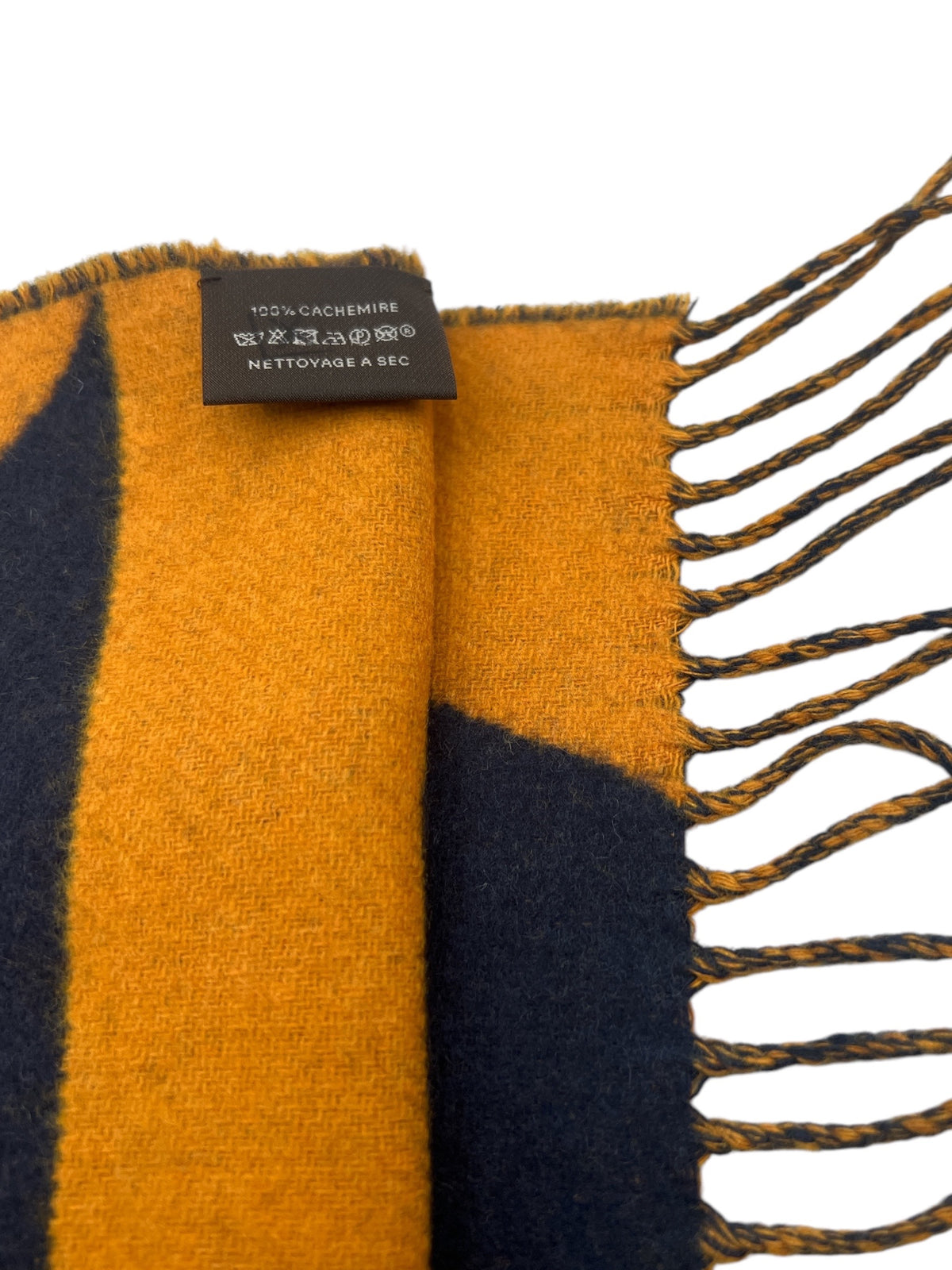 Hermès - Écharpe orange et bleu
