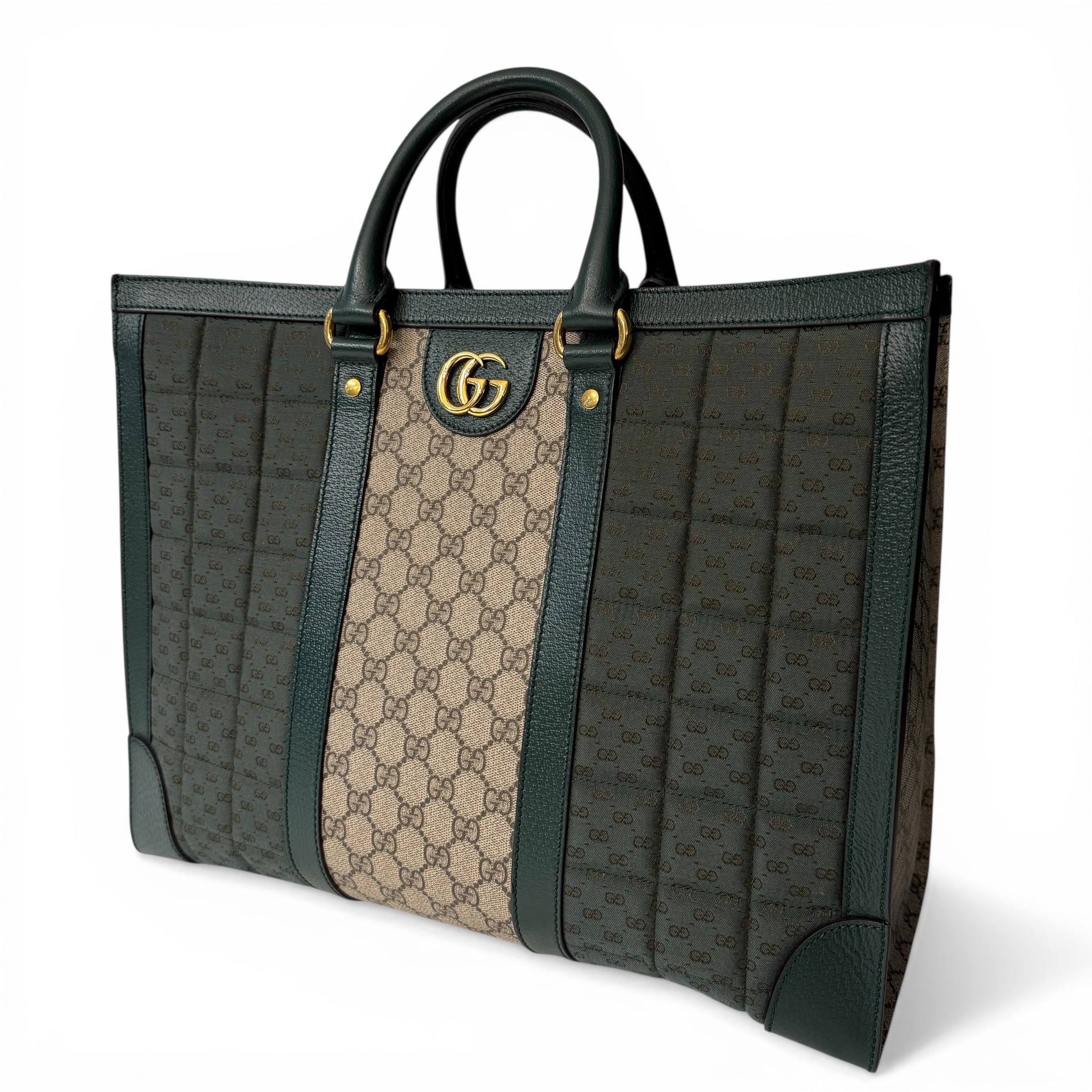 Gucci Sac Cabas Vert et Toile GG | Les Folies d’Eugénie