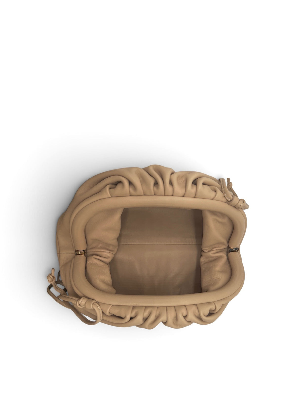 Bottega Veneta - Borsa The Pouch in pelle beige