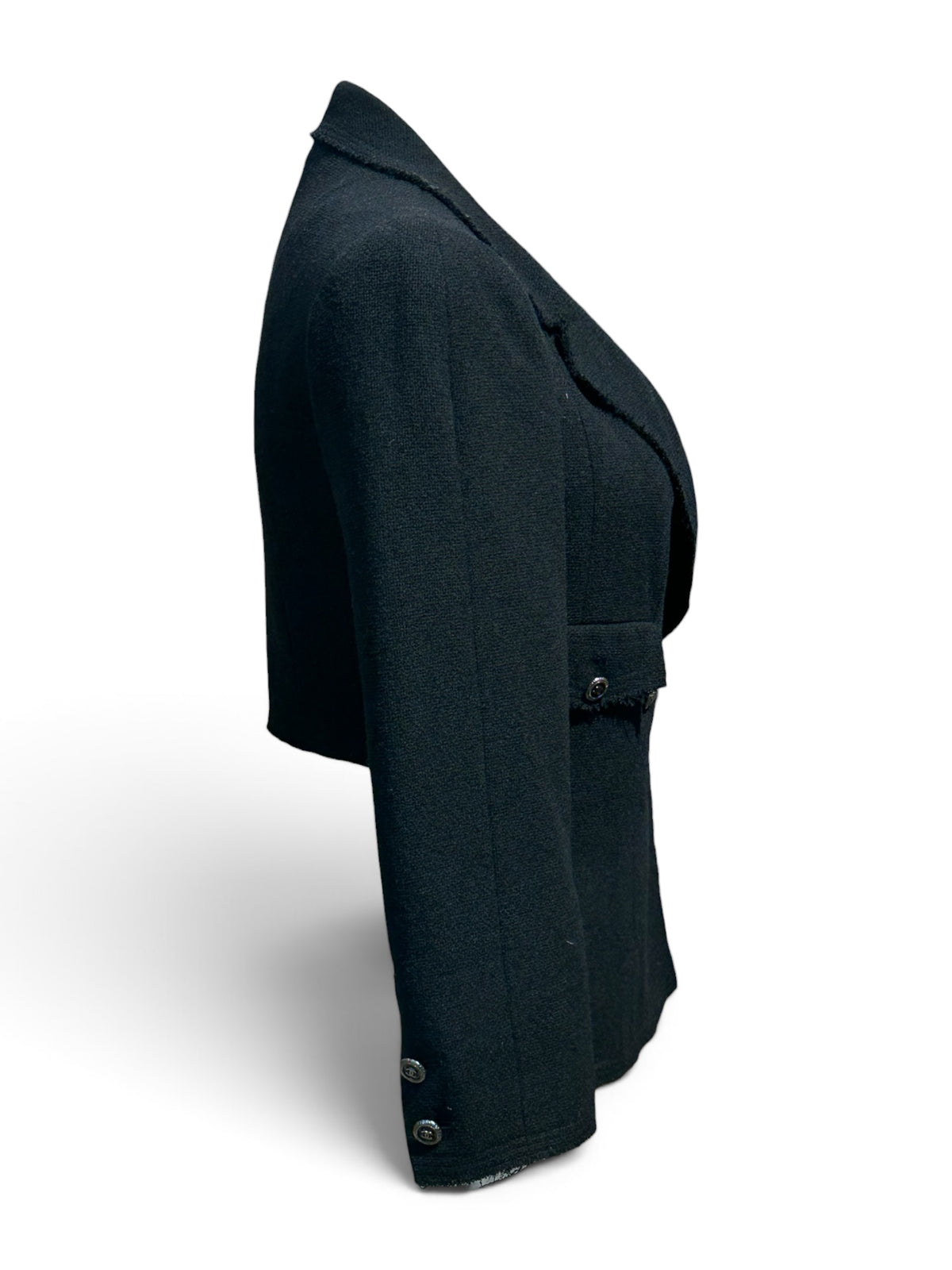 Chanel - Veste en tweed noir T34