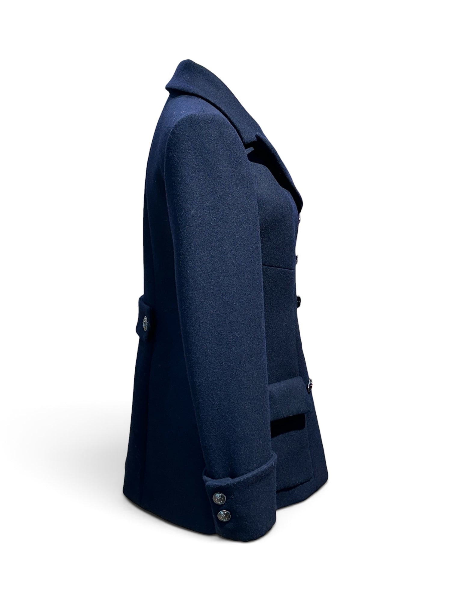 Chanel - Manteau bleu marine T38
