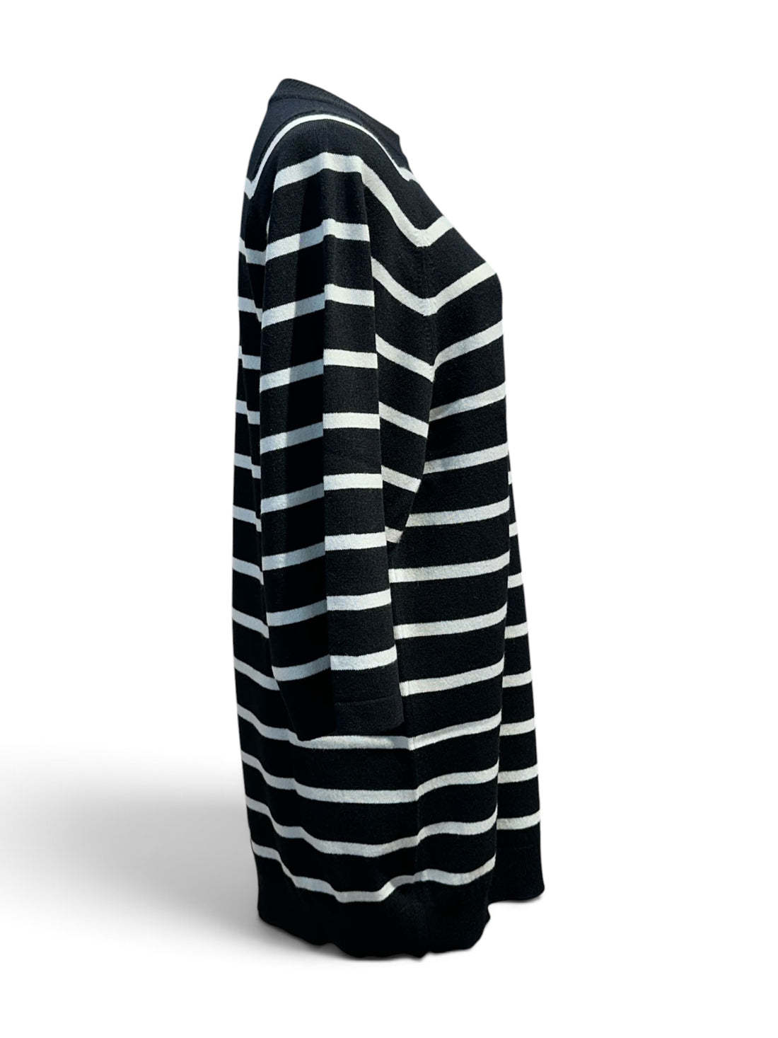 Hermès - Robe pull marinière en cachemire T36