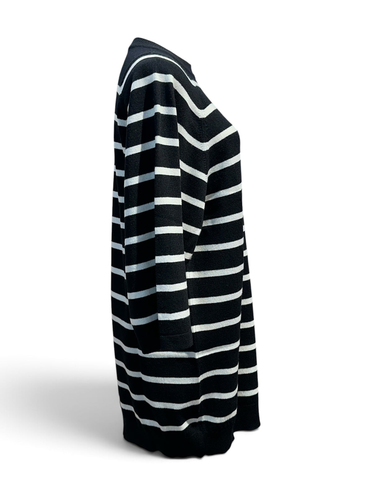 Hermès - Robe pull marinière en cachemire T36